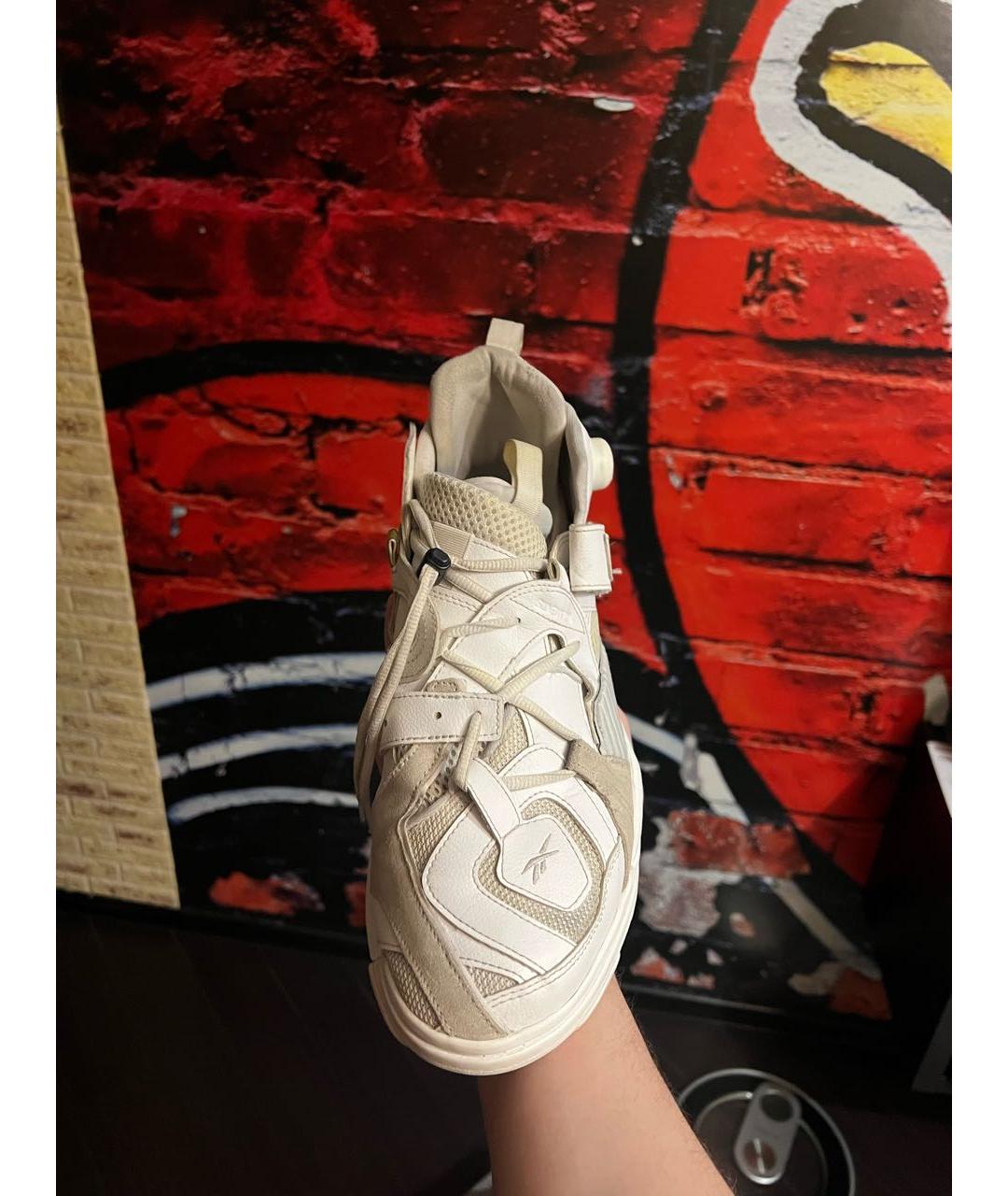 VETEMENTS Белые низкие кроссовки / кеды из искусственной кожи, фото 2
