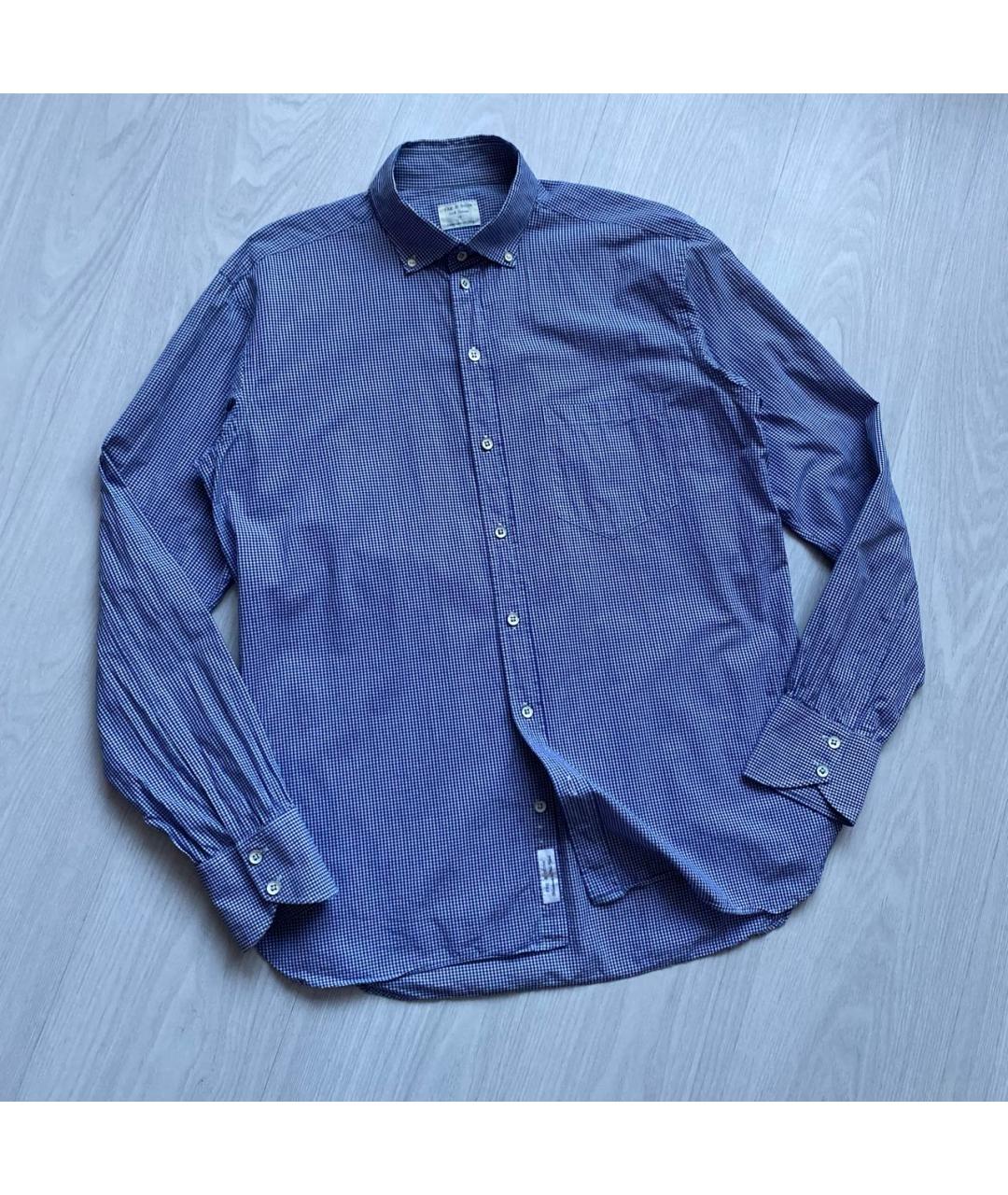 RAG&BONE Голубая хлопковая кэжуал рубашка, фото 5