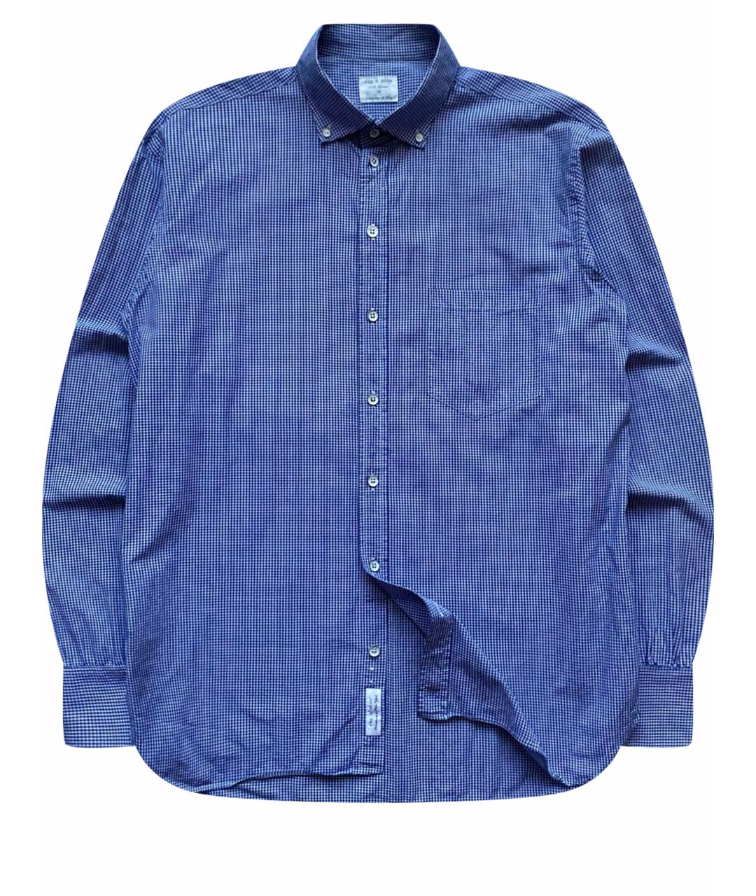 RAG&BONE Голубая хлопковая кэжуал рубашка, фото 1