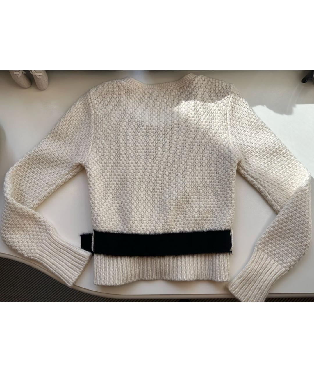 MONCLER Белый шерстяной джемпер / свитер, фото 3