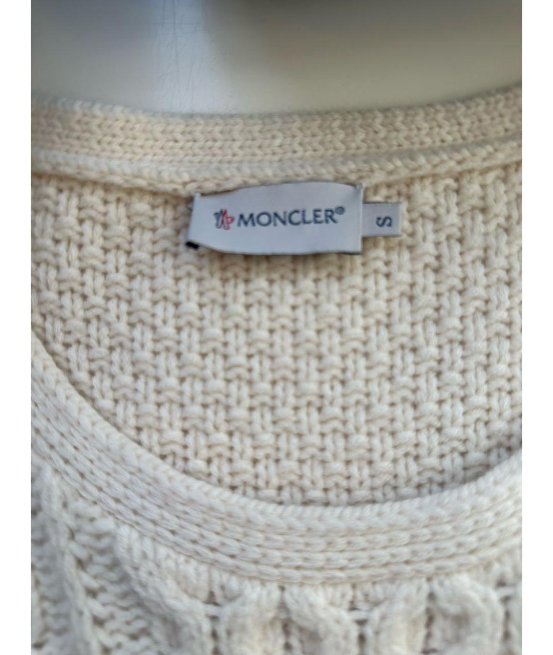 MONCLER Белый шерстяной джемпер / свитер, фото 4
