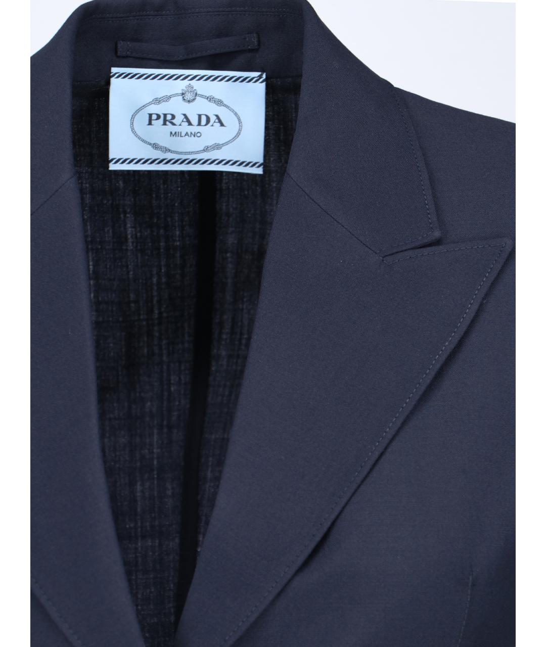 PRADA Синяя шерстяная куртка, фото 4