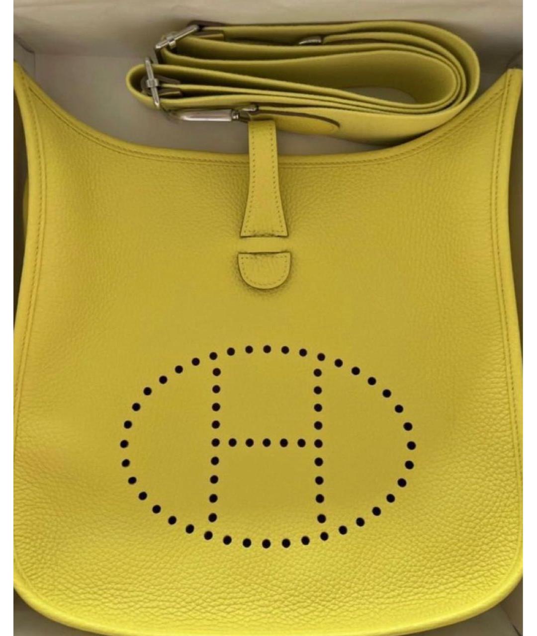 HERMES PRE-OWNED Желтая кожаная сумка через плечо, фото 2