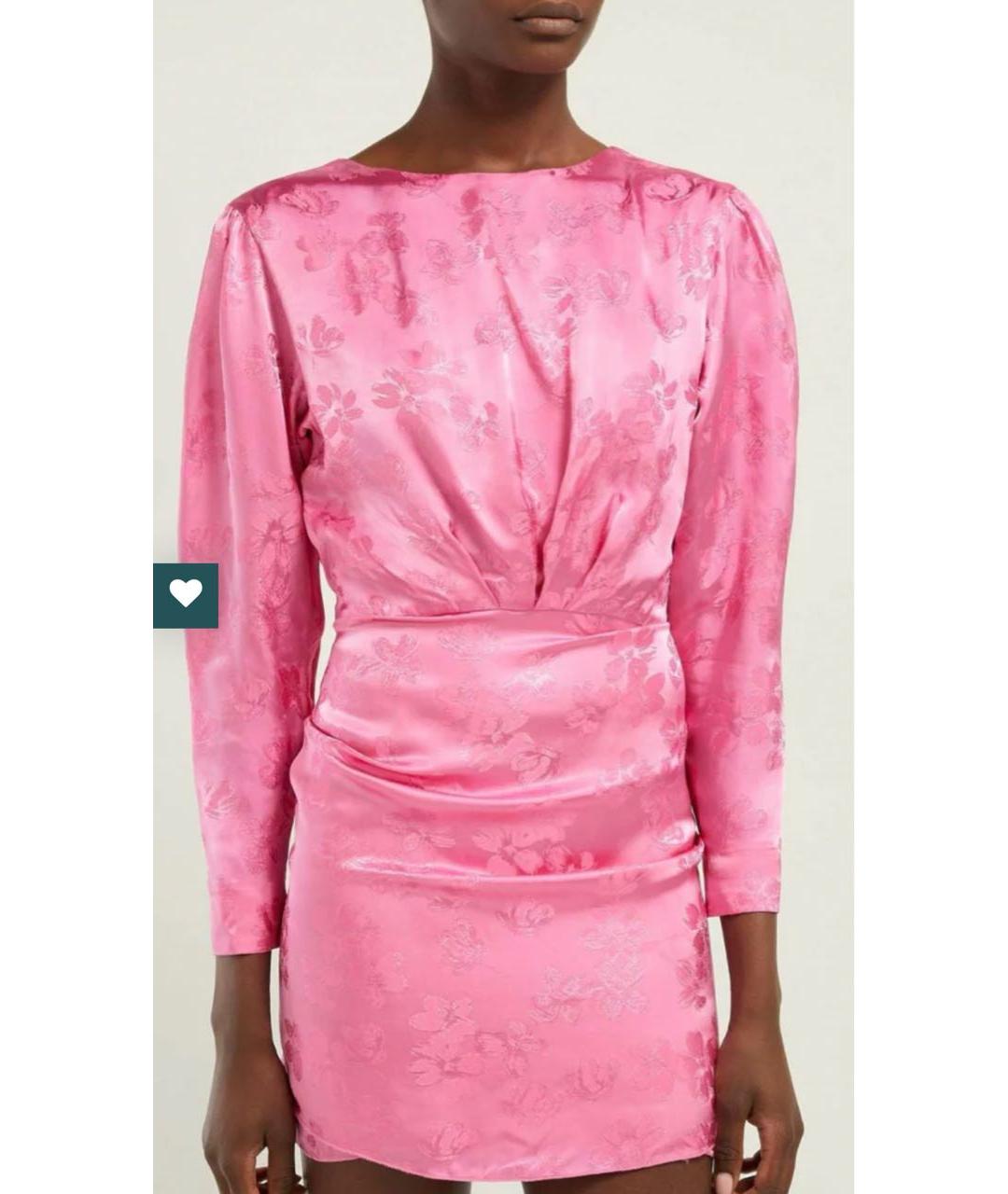 THE ATTICO Розовое вискозное коктейльное платье, фото 3