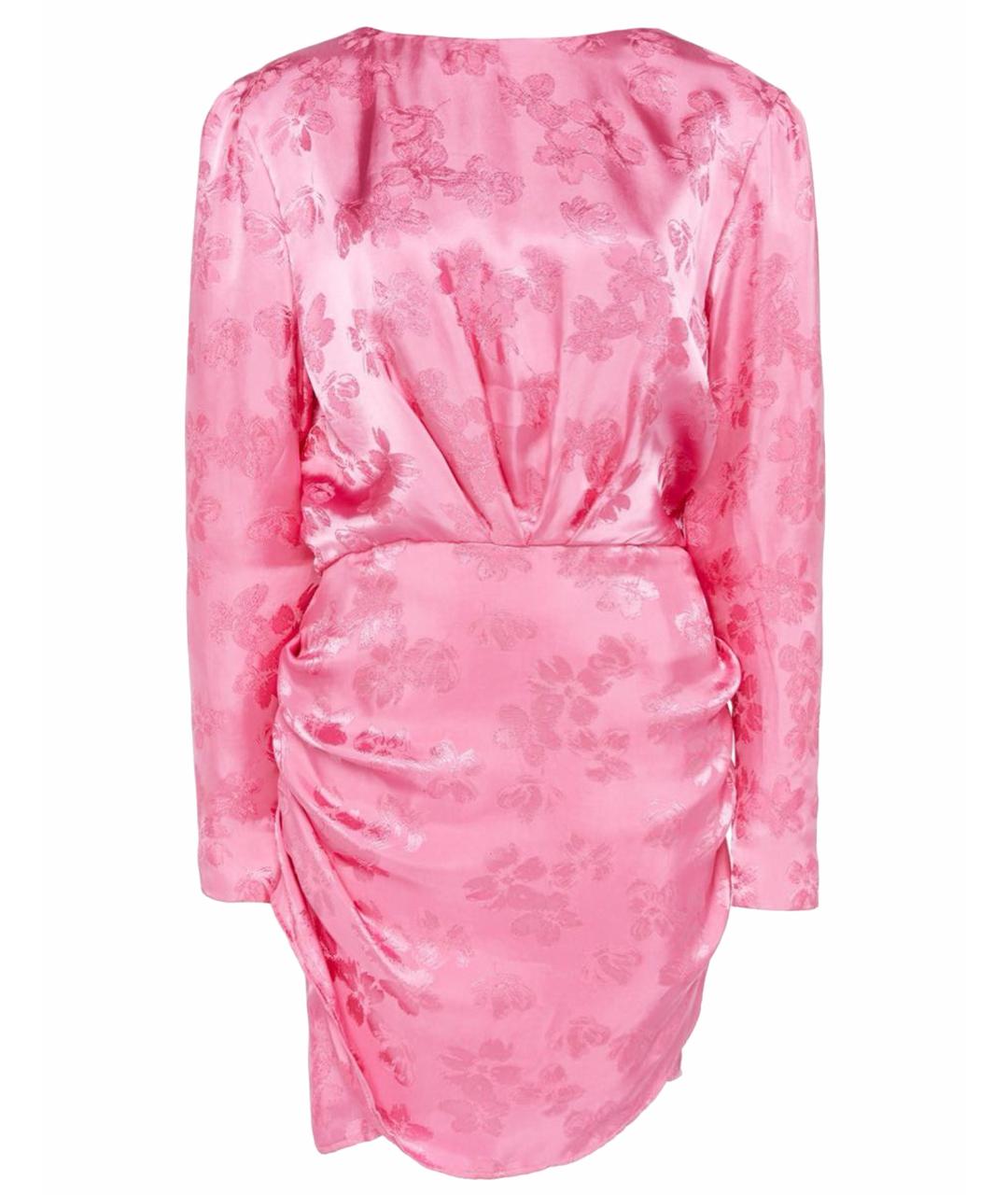THE ATTICO Розовое вискозное коктейльное платье, фото 1