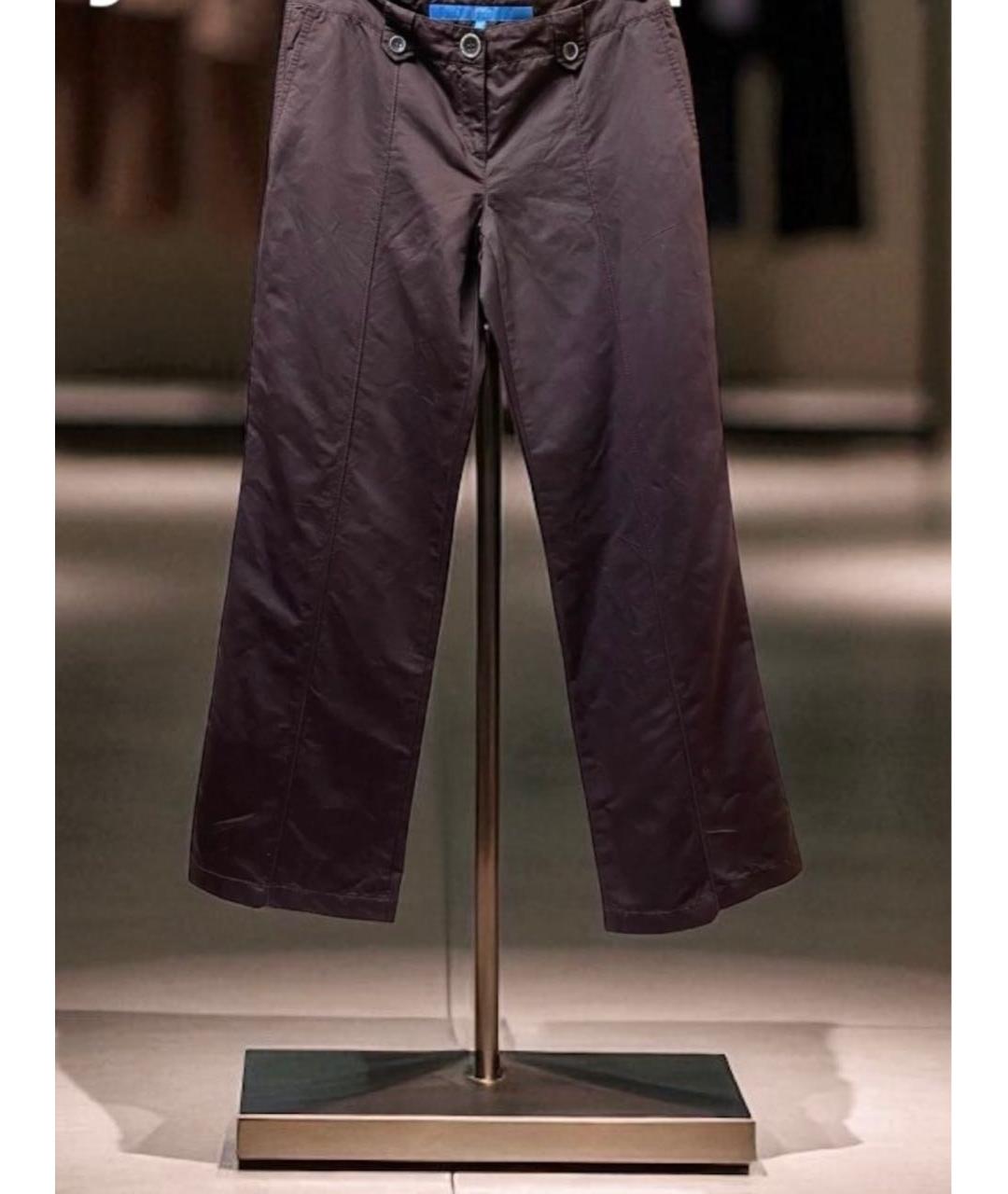 ESCADA Коричневые хлопковые брюки широкие, фото 5