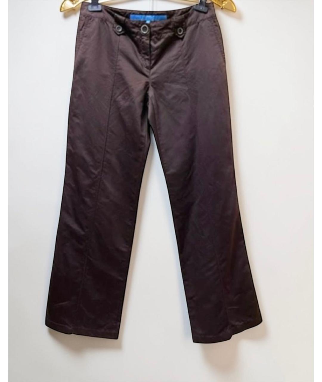 ESCADA Коричневые хлопковые брюки широкие, фото 7