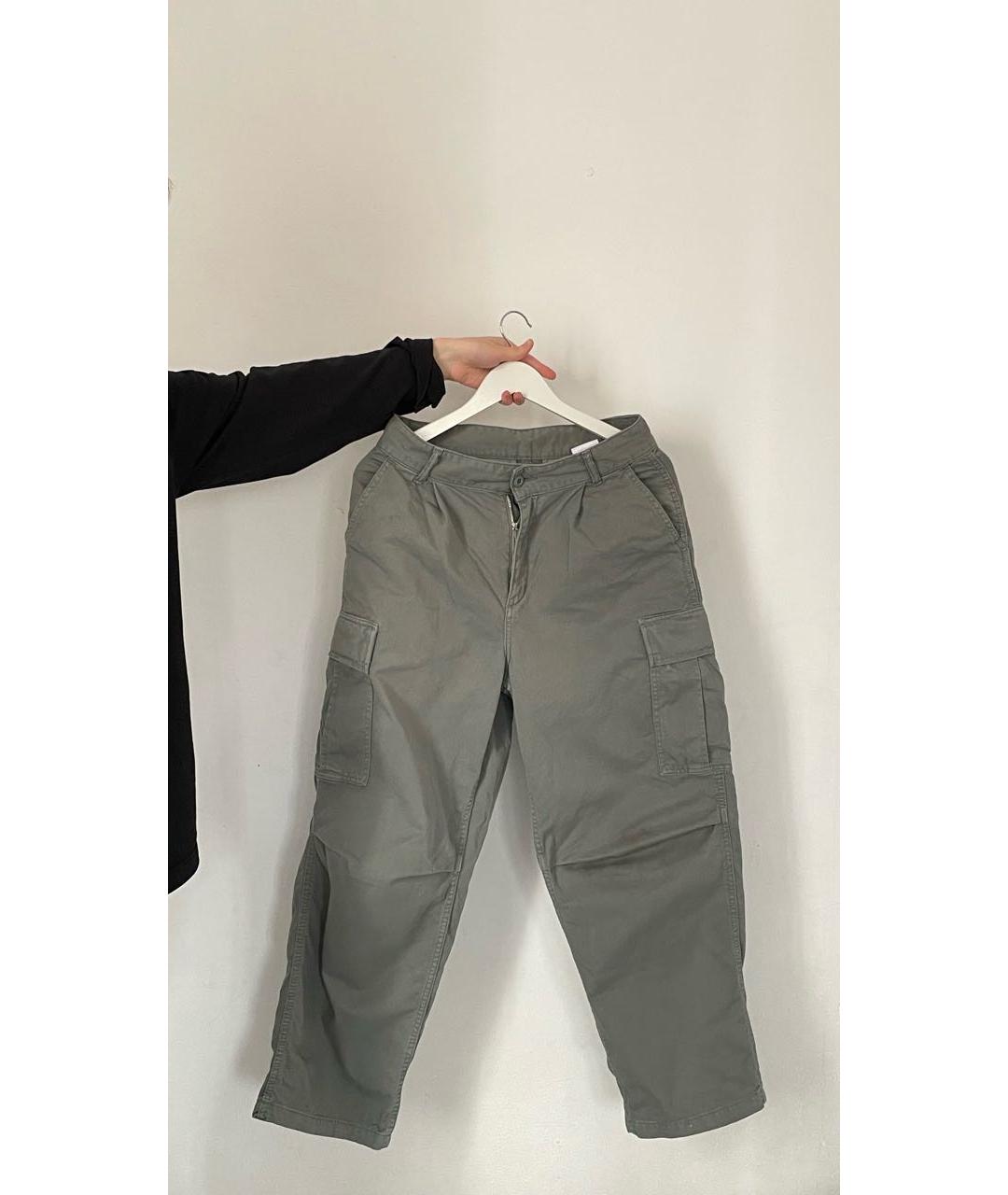 CARHARTT WIP Серые хлопковые брюки широкие, фото 6