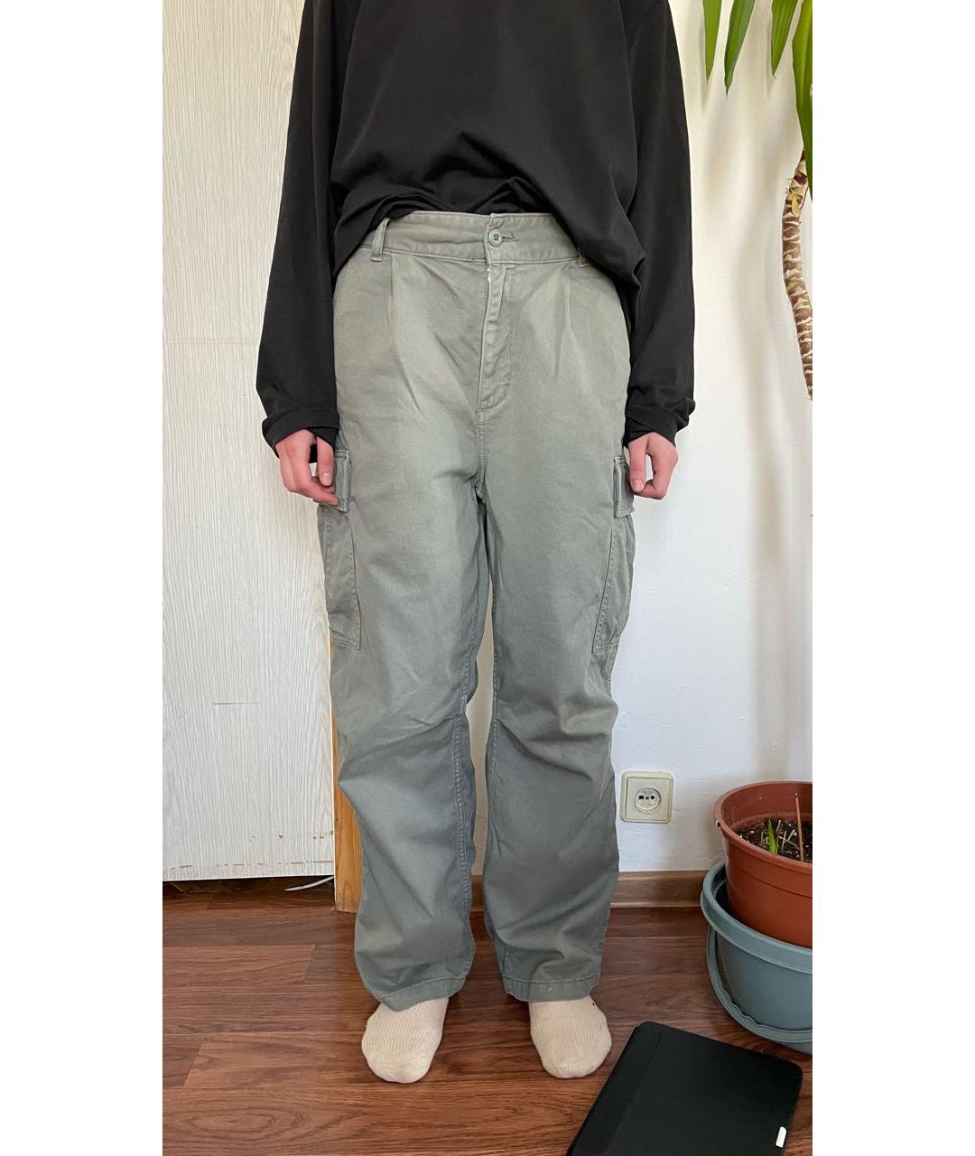 CARHARTT WIP Серые хлопковые брюки широкие, фото 2