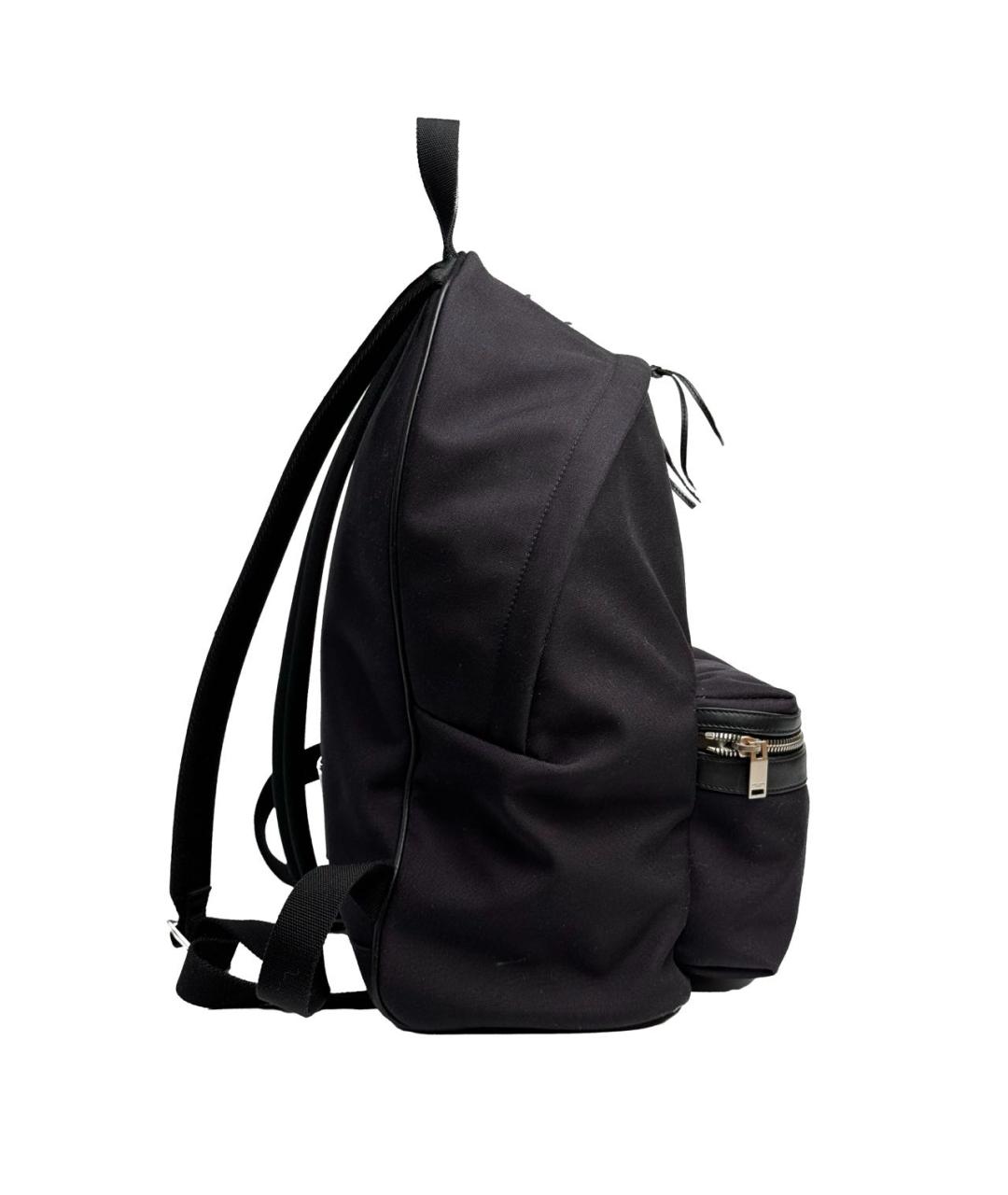 SAINT LAURENT Черный хлопковый рюкзак, фото 2