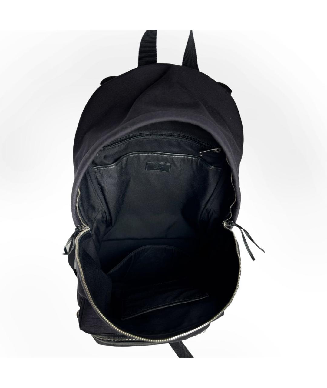 SAINT LAURENT Черный хлопковый рюкзак, фото 5