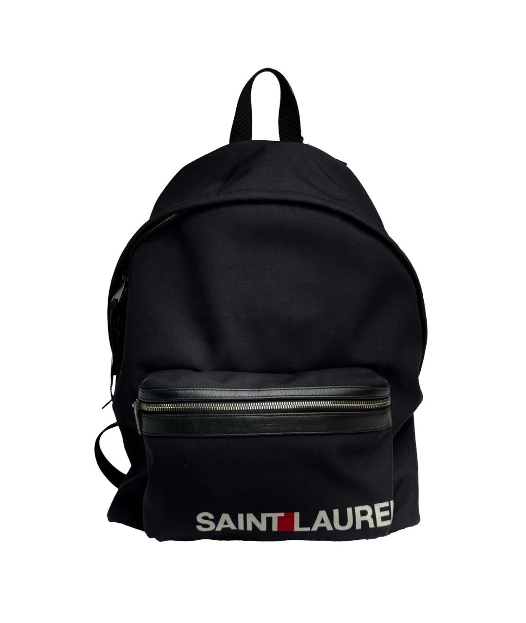 SAINT LAURENT Черный хлопковый рюкзак, фото 1