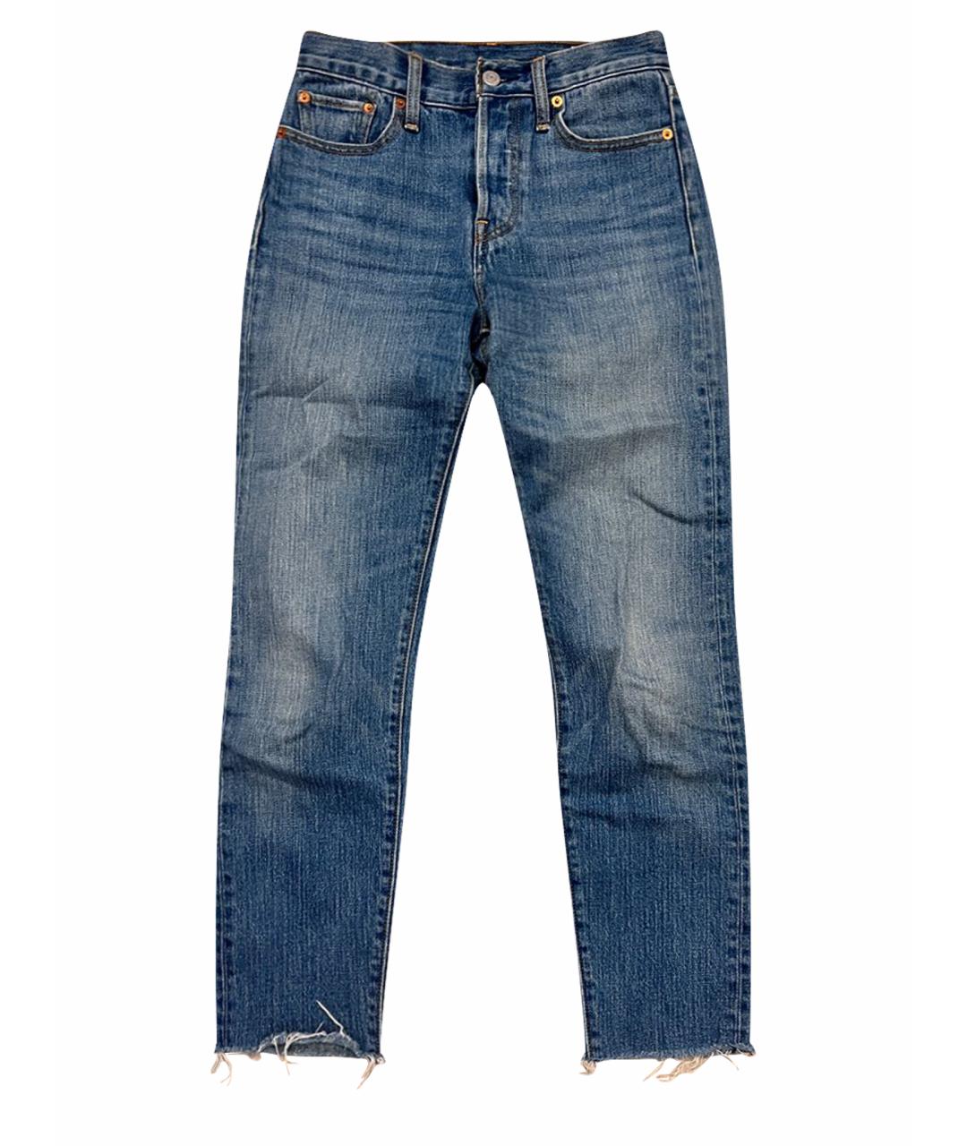 LEVI'S Голубые хлопковые прямые джинсы, фото 1