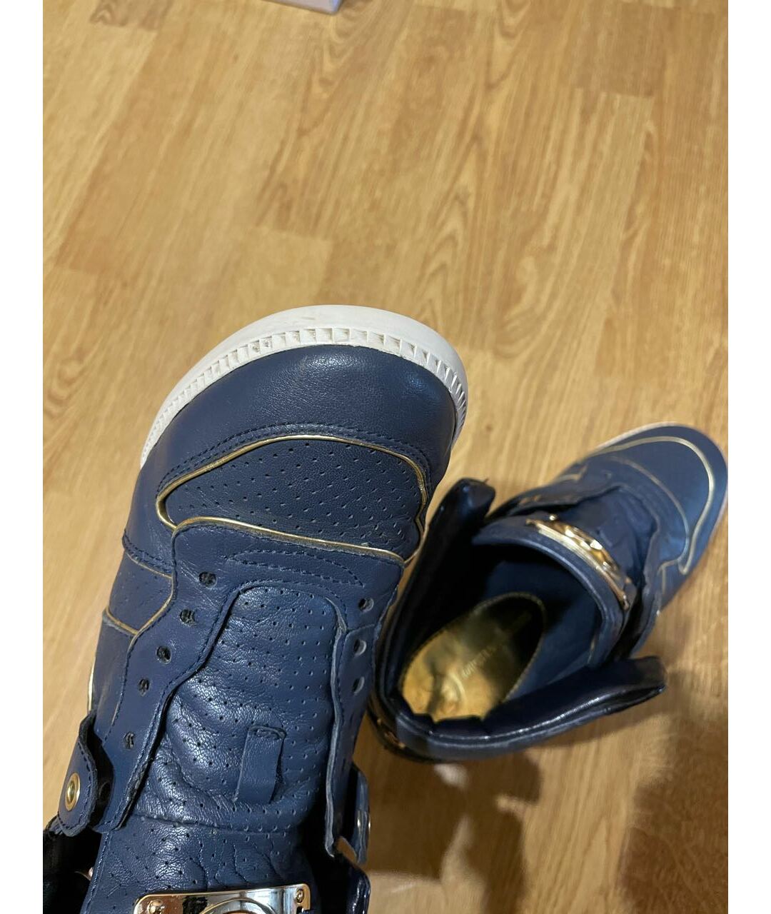 MICHAEL KORS Темно-синие кожаные кроссовки, фото 8