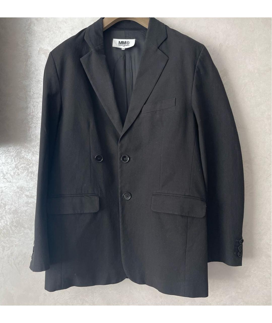 MAISON MARGIELA Черный льняной жакет/пиджак, фото 9