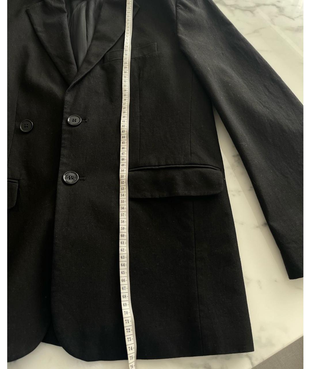 MAISON MARGIELA Черный льняной жакет/пиджак, фото 4