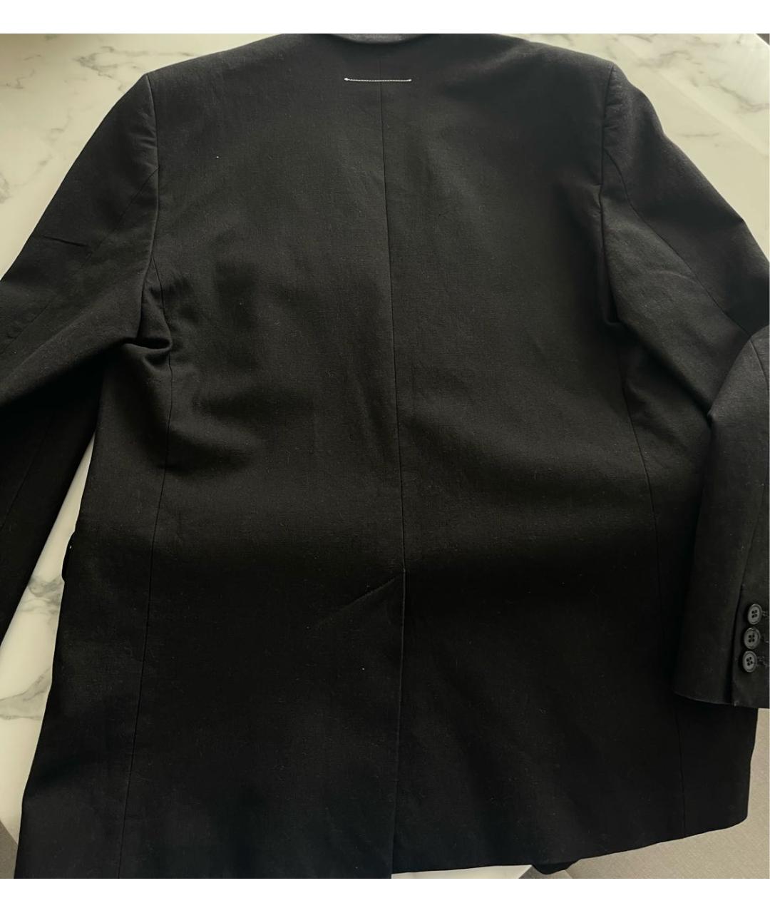 MAISON MARGIELA Черный льняной жакет/пиджак, фото 8