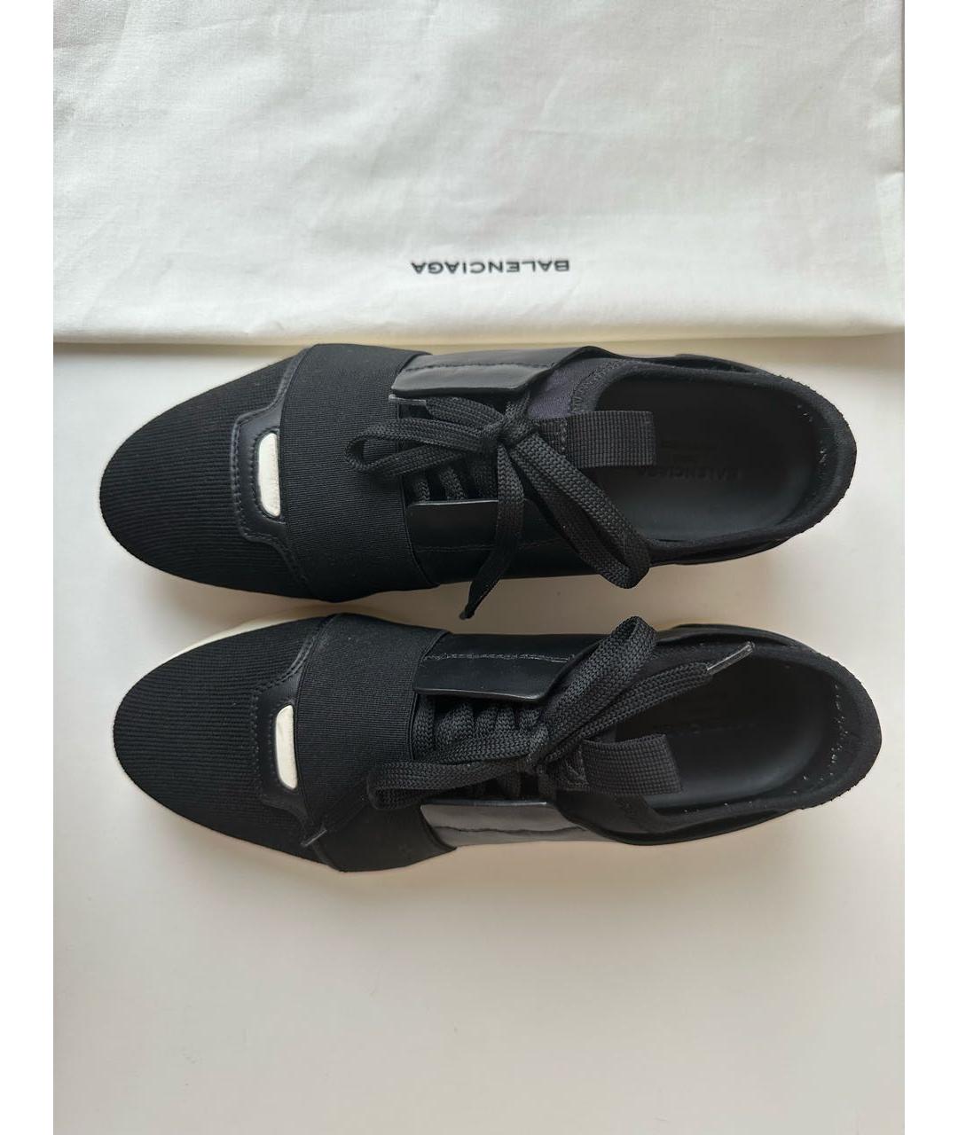 BALENCIAGA Черные текстильные кроссовки, фото 2