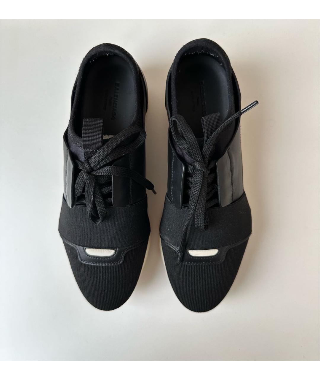 BALENCIAGA Черные текстильные кроссовки, фото 4