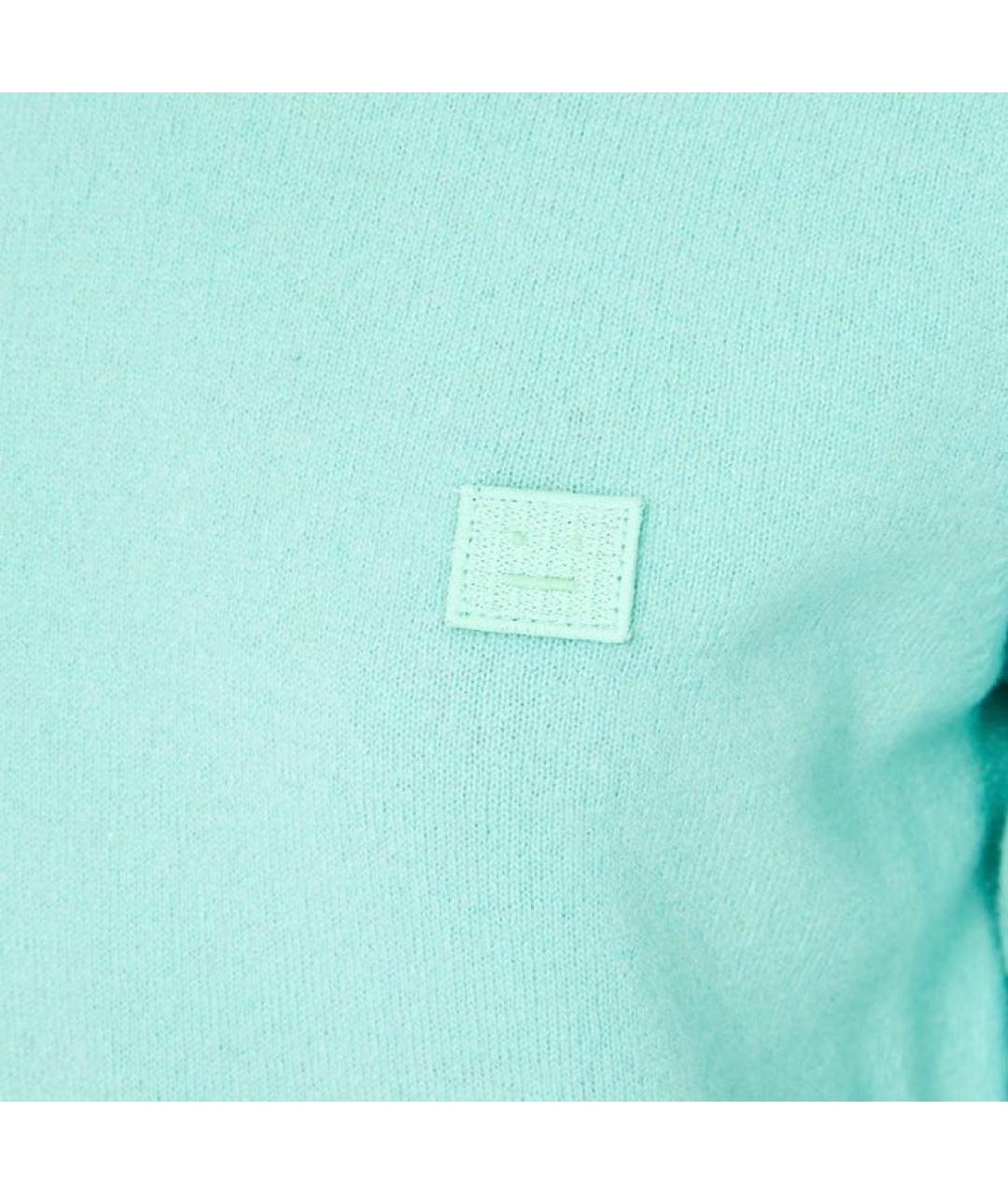 ACNE STUDIOS Бирюзовый шерстяной джемпер / свитер, фото 4
