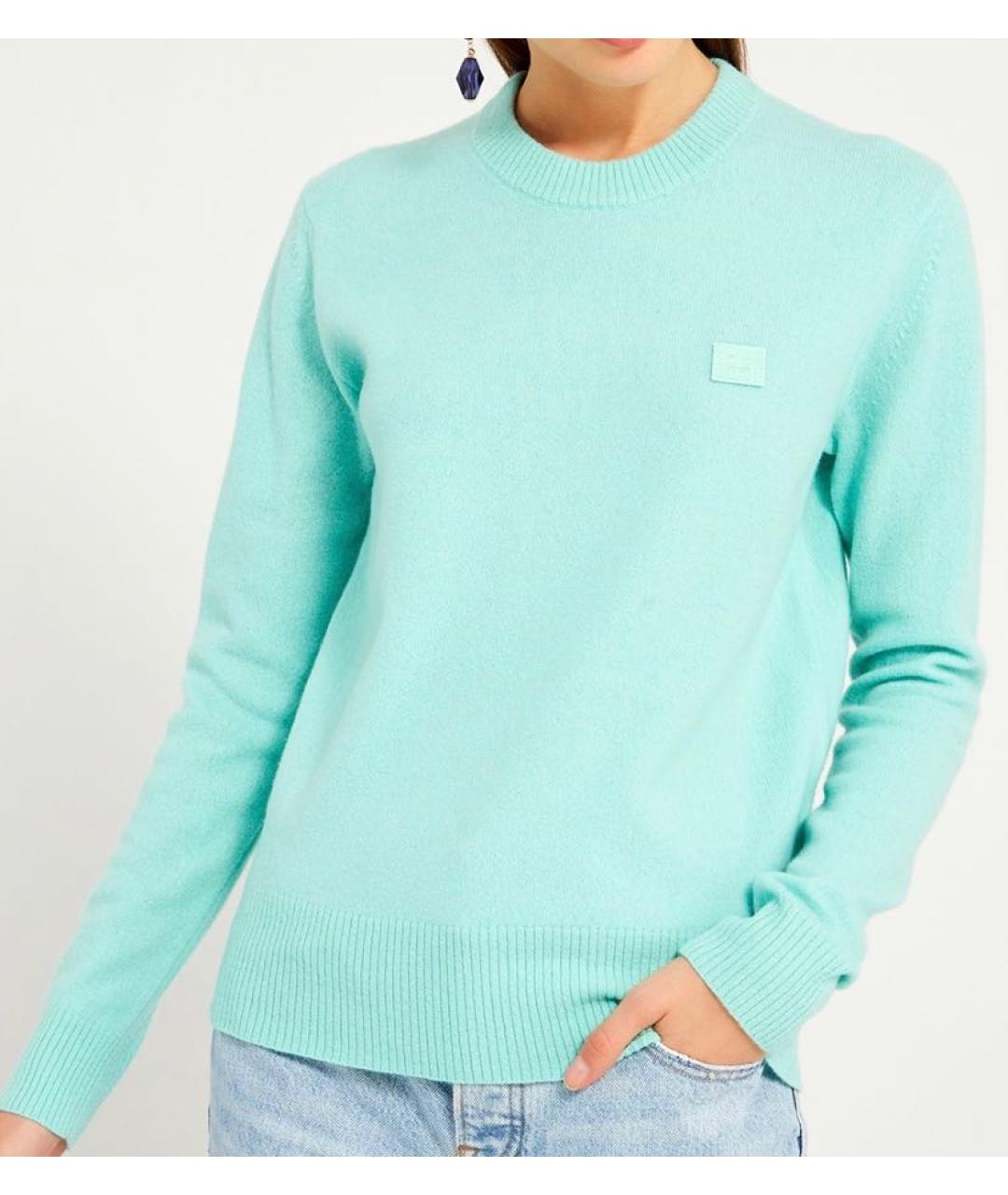 ACNE STUDIOS Бирюзовый шерстяной джемпер / свитер, фото 5