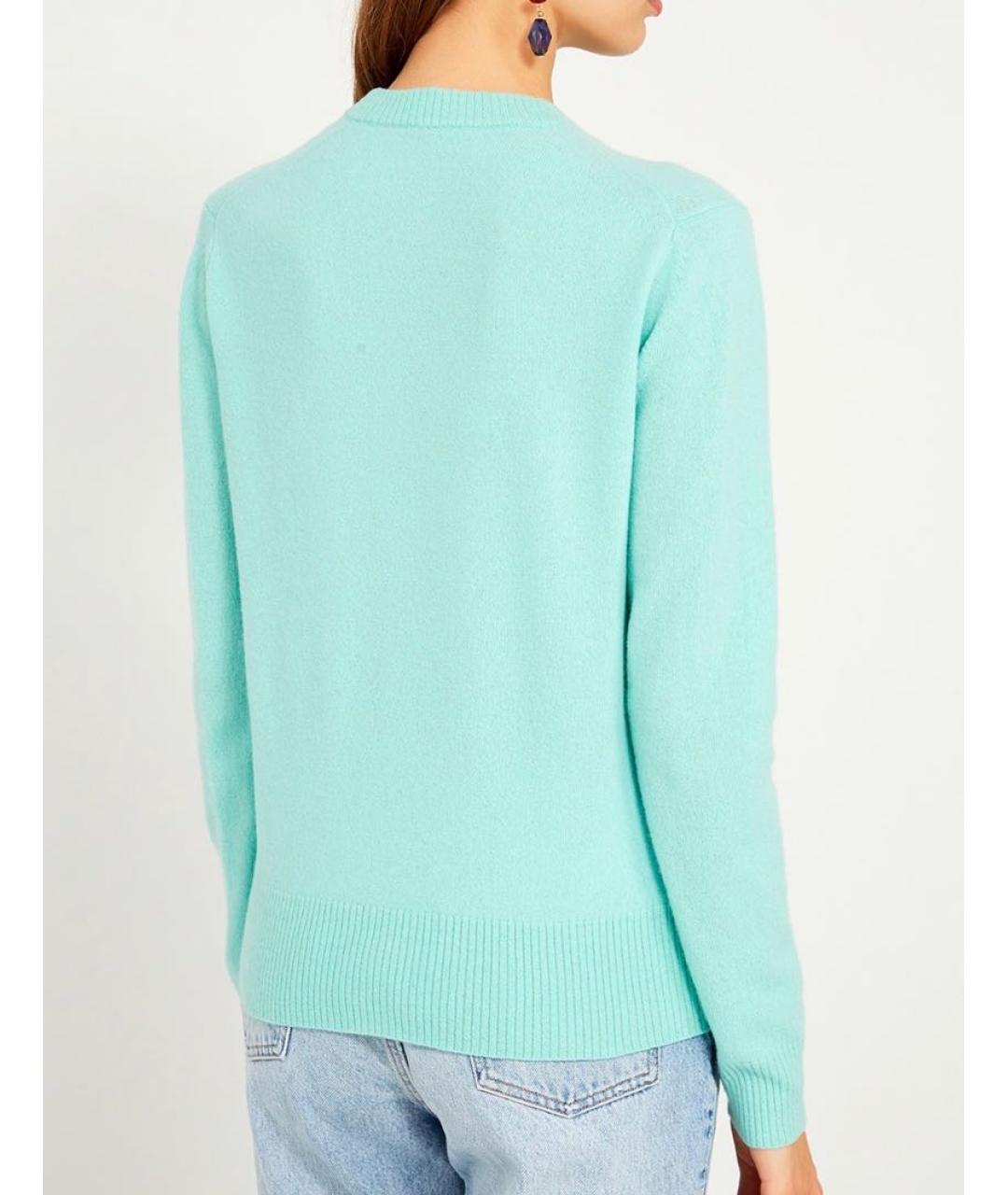 ACNE STUDIOS Бирюзовый шерстяной джемпер / свитер, фото 6
