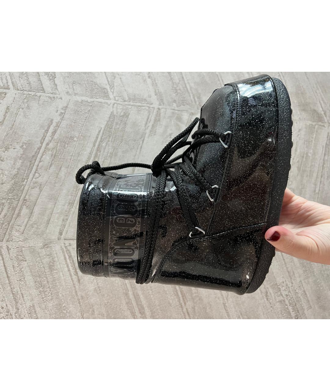 MOON BOOT Черные резиновые ботинки, фото 3