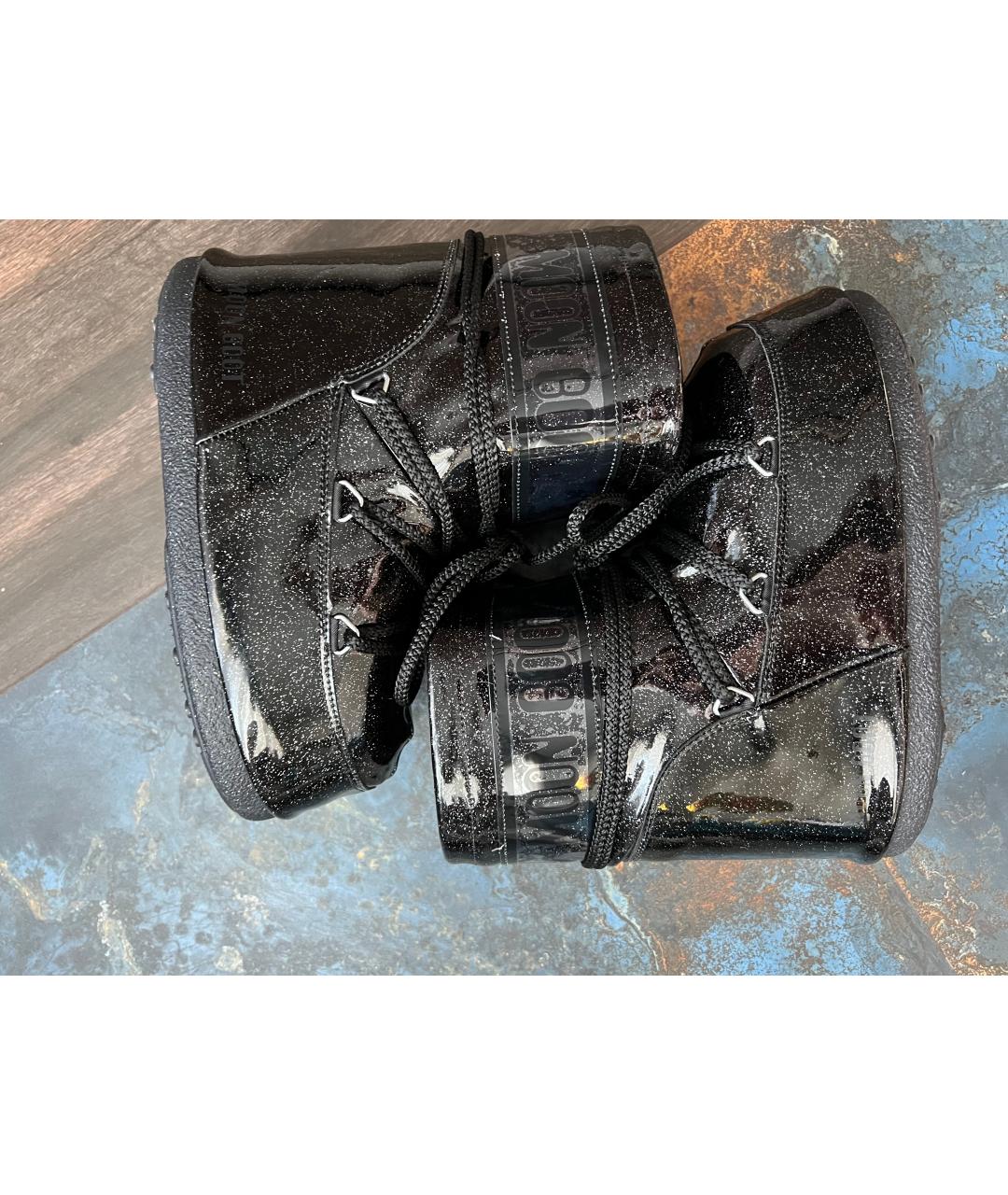 MOON BOOT Черные резиновые ботинки, фото 2