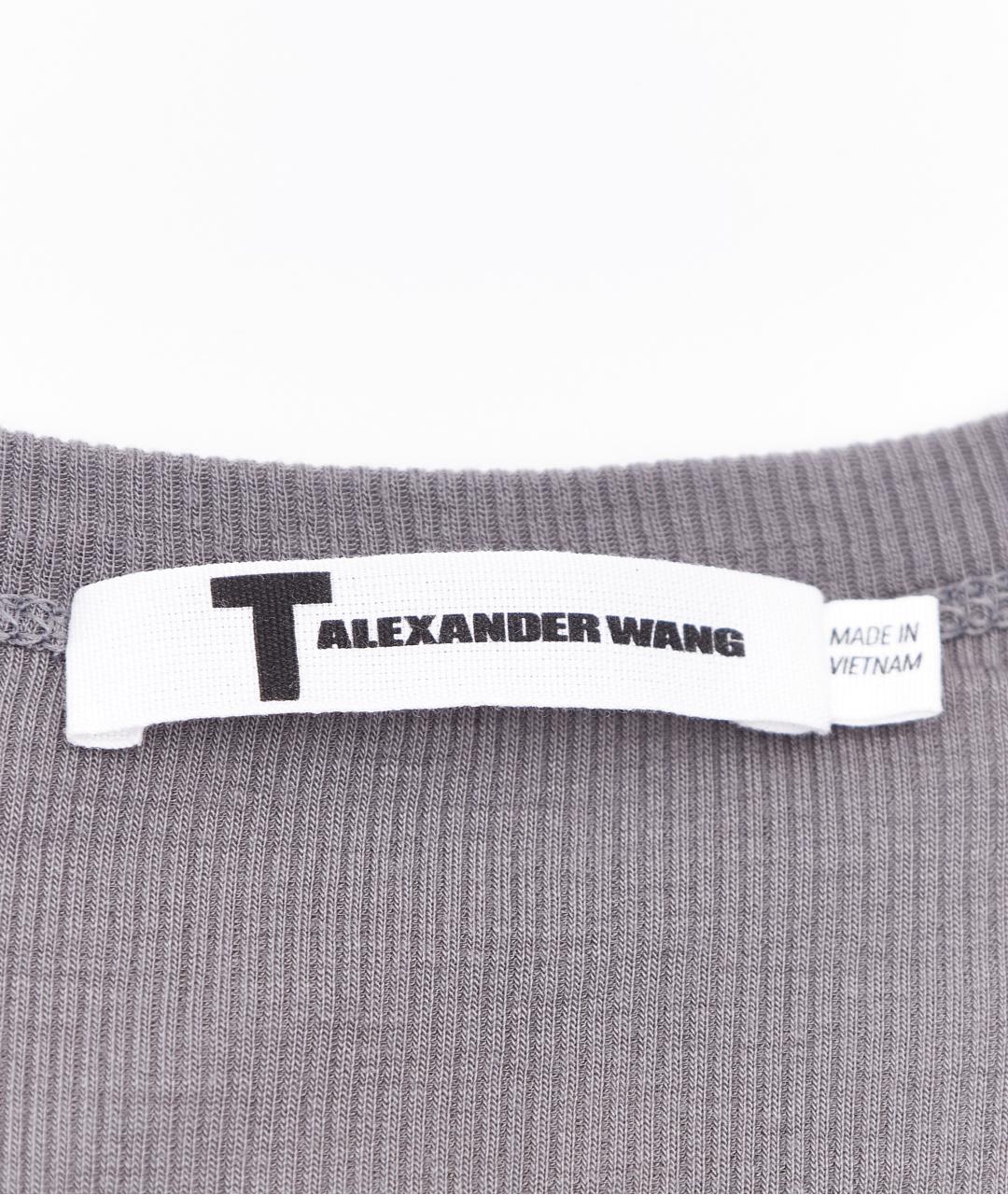 ALEXANDER WANG Серое хлопковое платье, фото 4