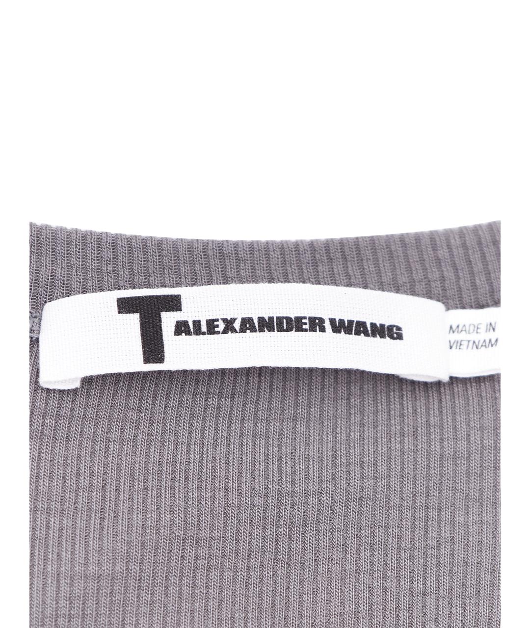 ALEXANDER WANG Серое хлопковое платье, фото 7