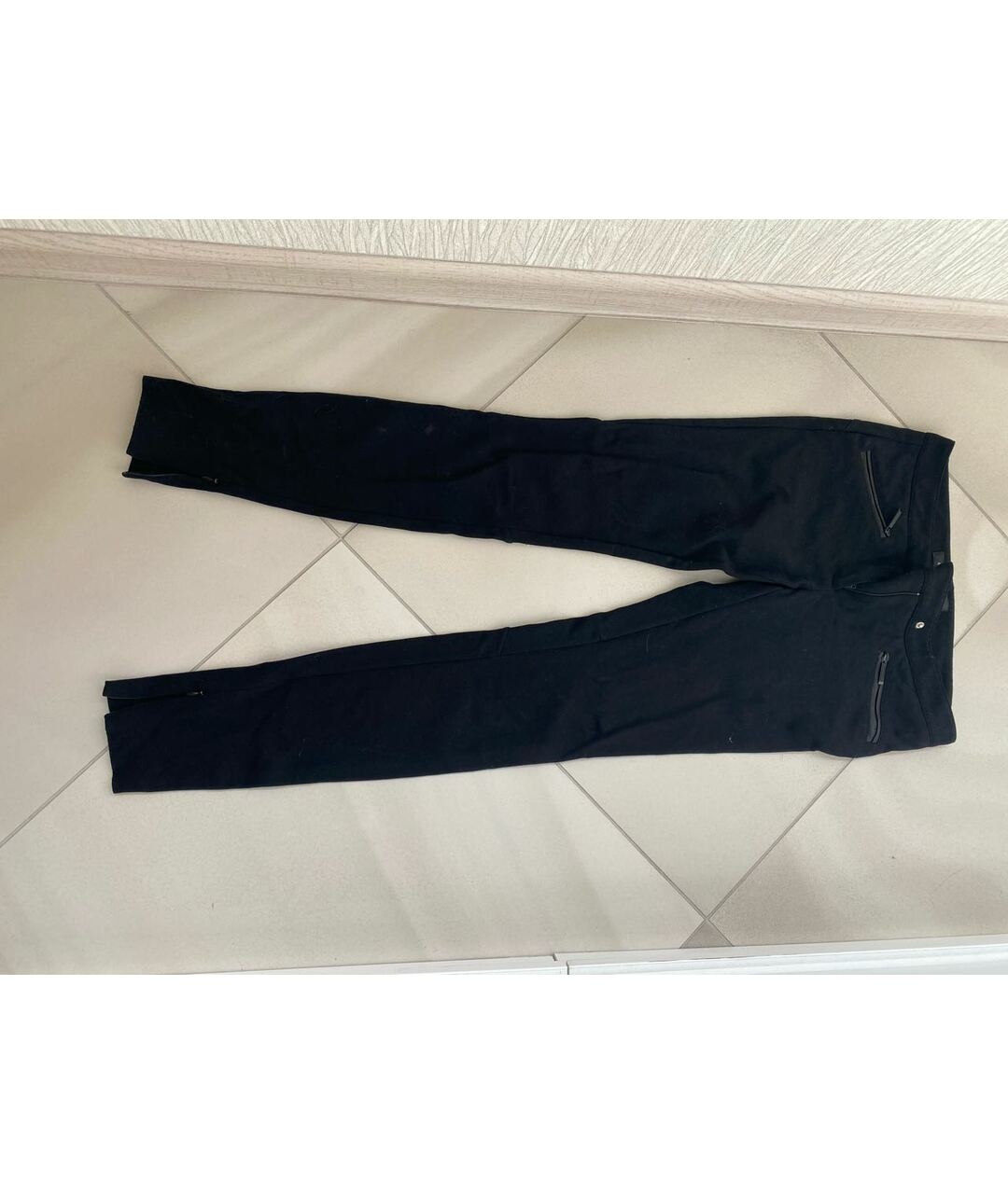 BARBARA BUI Черные вискозные брюки узкие, фото 9