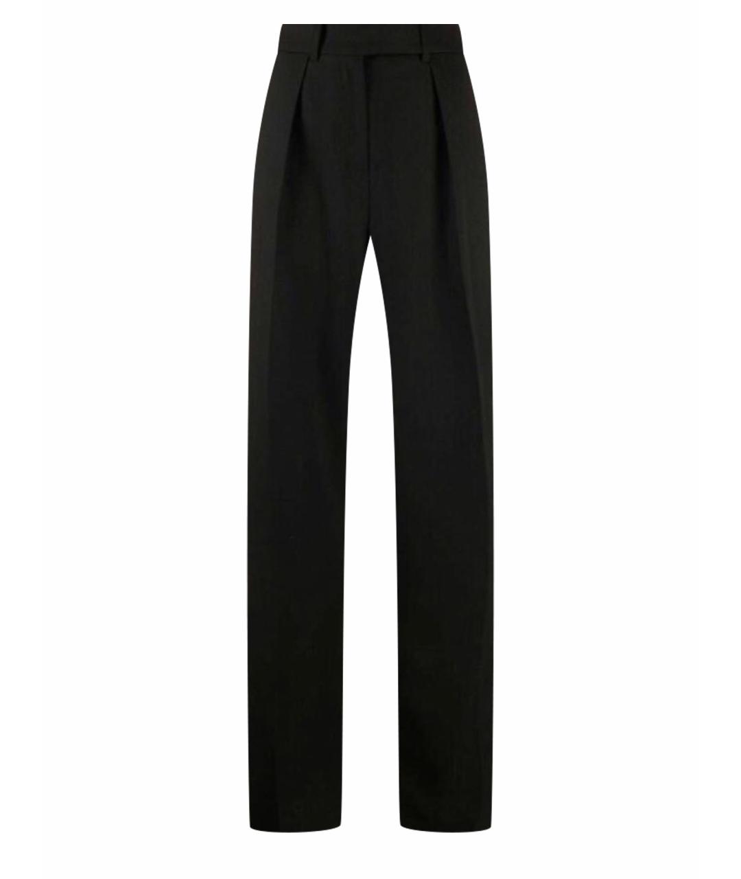 ALEXANDRE VAUTHIER Черные шерстяные брюки широкие, фото 1
