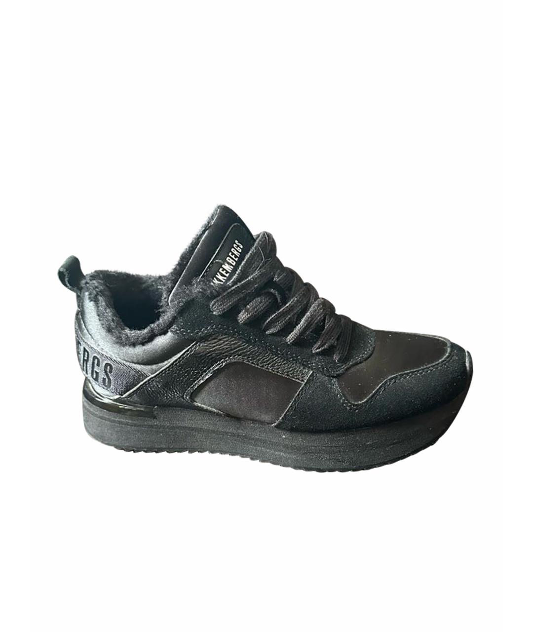 BIKKEMBERGS Черные замшевые кроссовки, фото 1