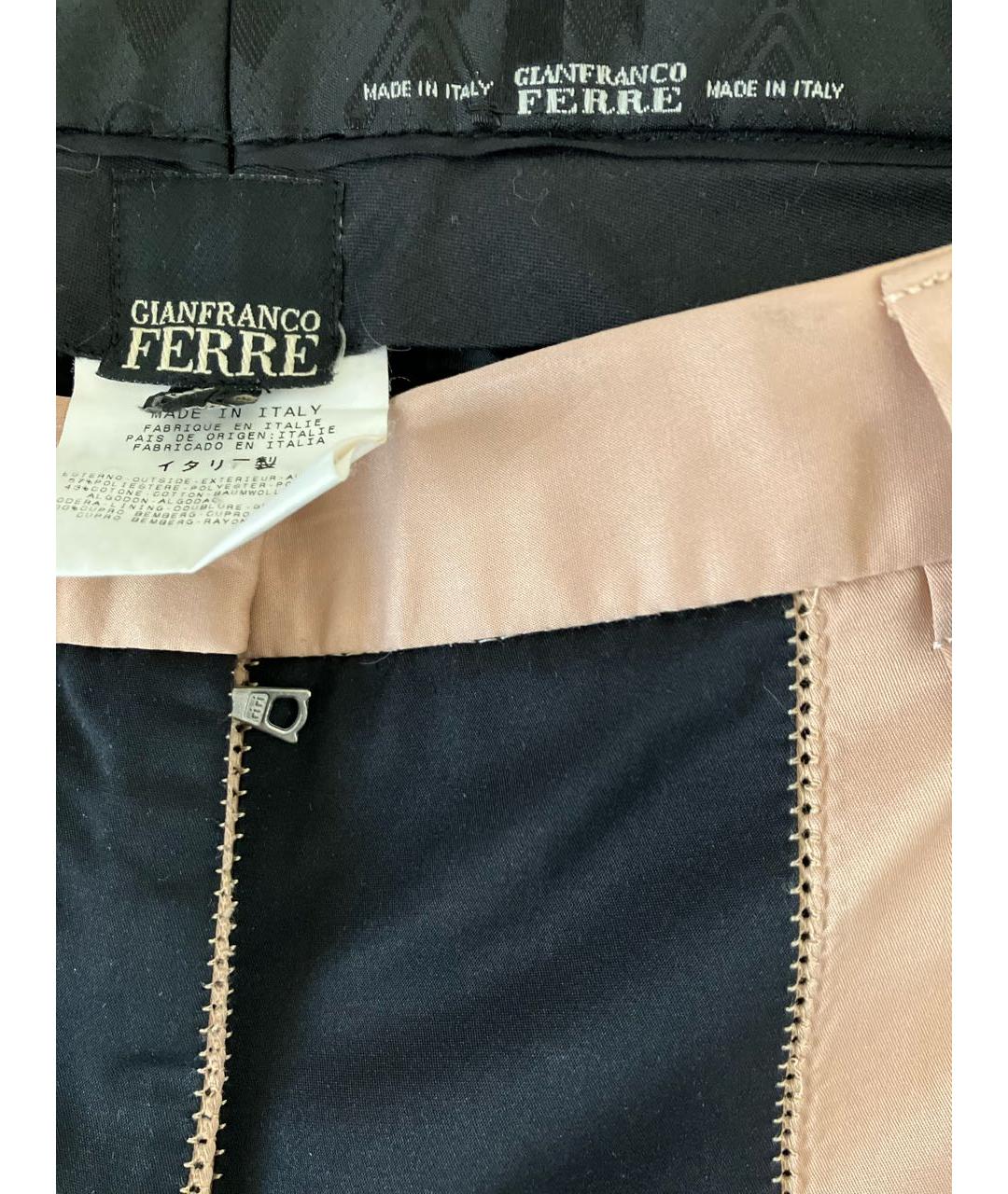 GIANFRANCO FERRE Мульти полиэстеровые брюки широкие, фото 4