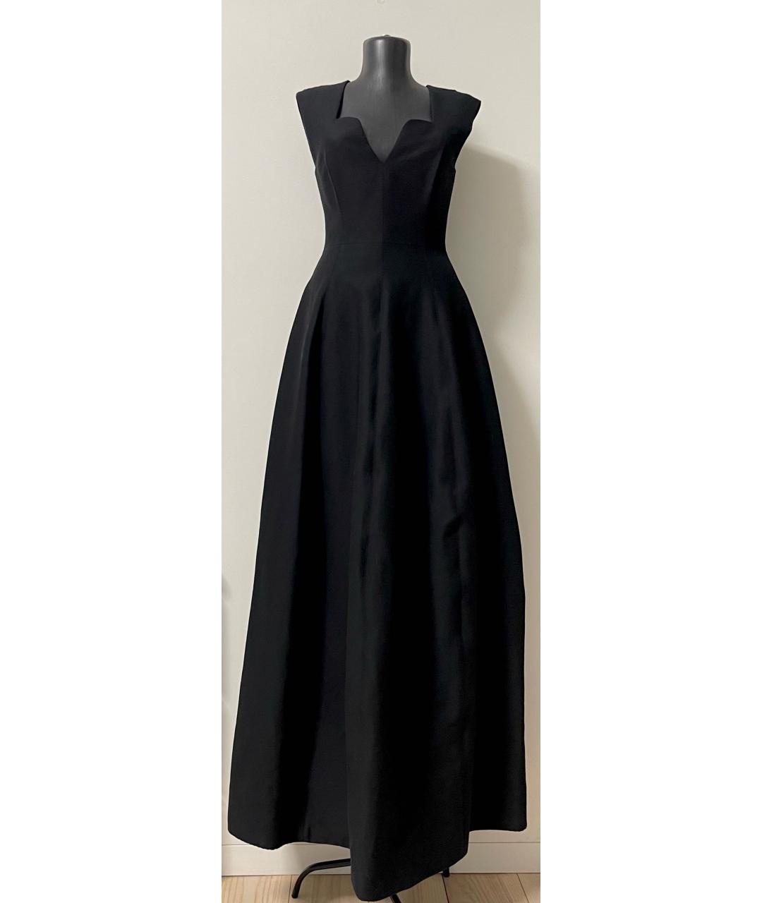 HALSTON HERITAGE Черное хлопковое платье, фото 9