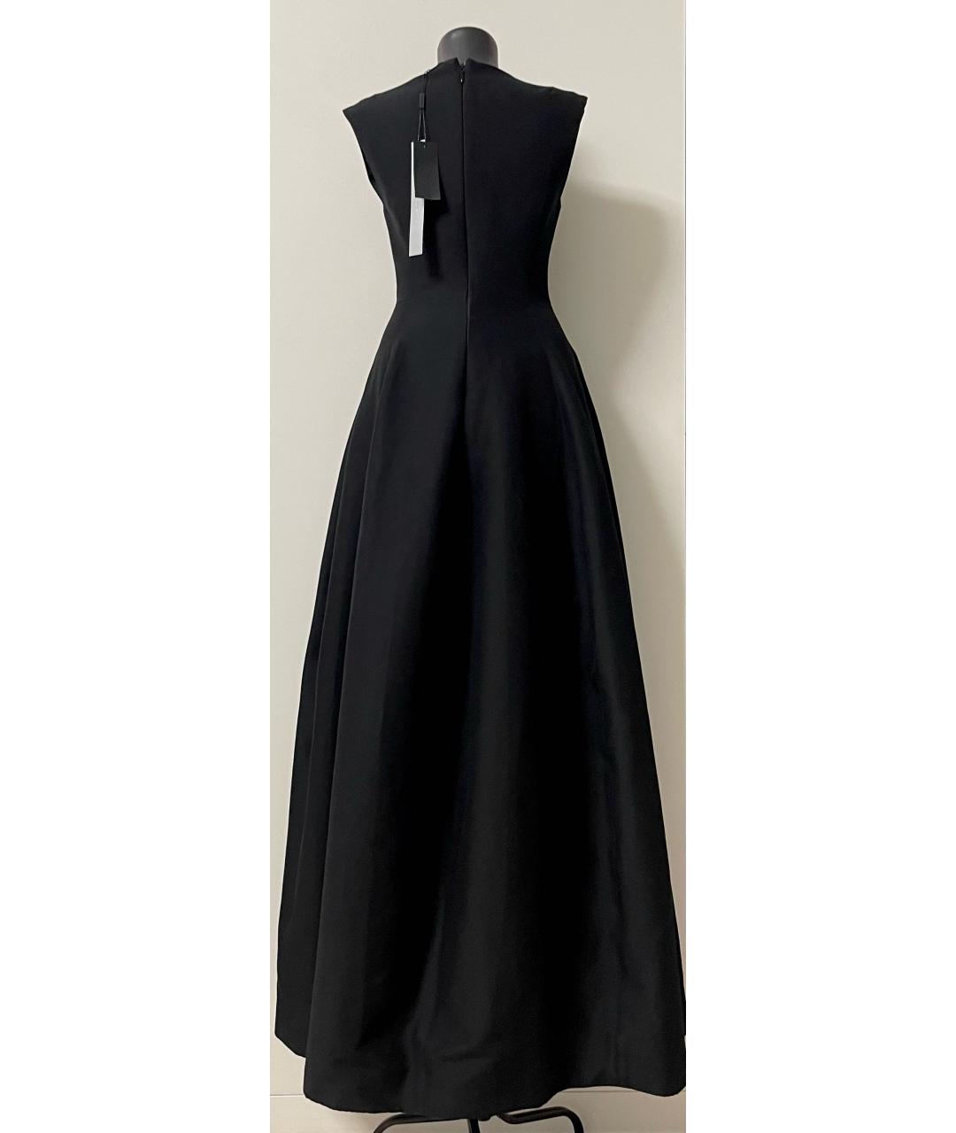 HALSTON HERITAGE Черное хлопковое платье, фото 6