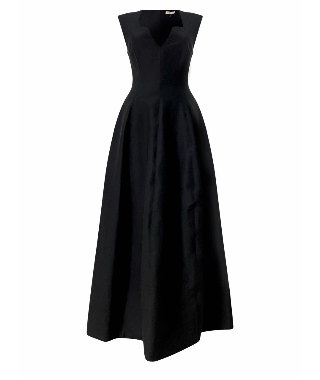 HALSTON HERITAGE Черное хлопковое платье, фото 1