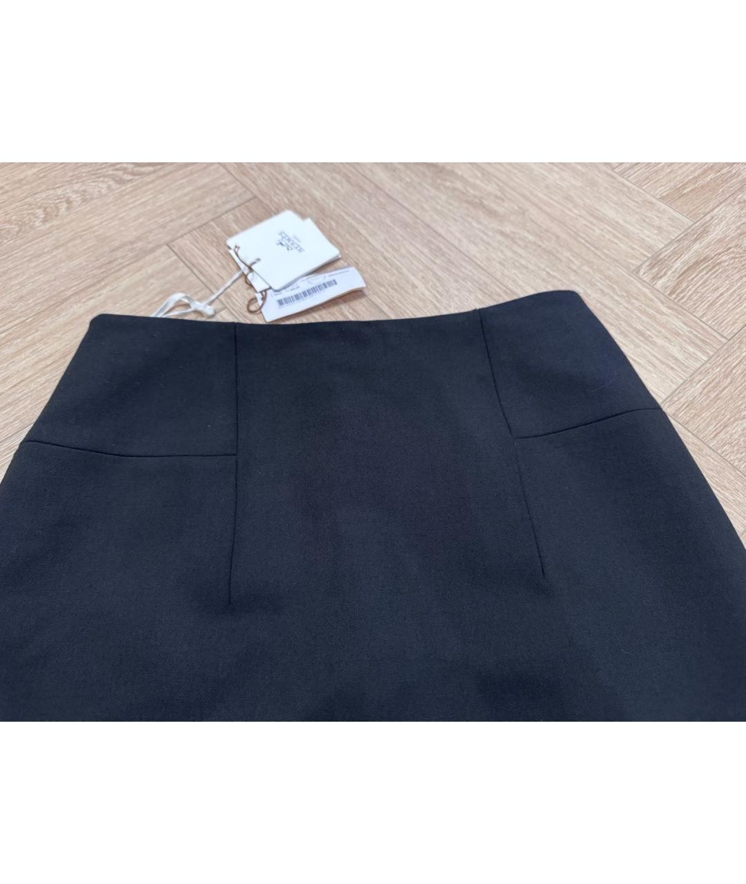 HERMES PRE-OWNED Черная шерстяная юбка миди, фото 3