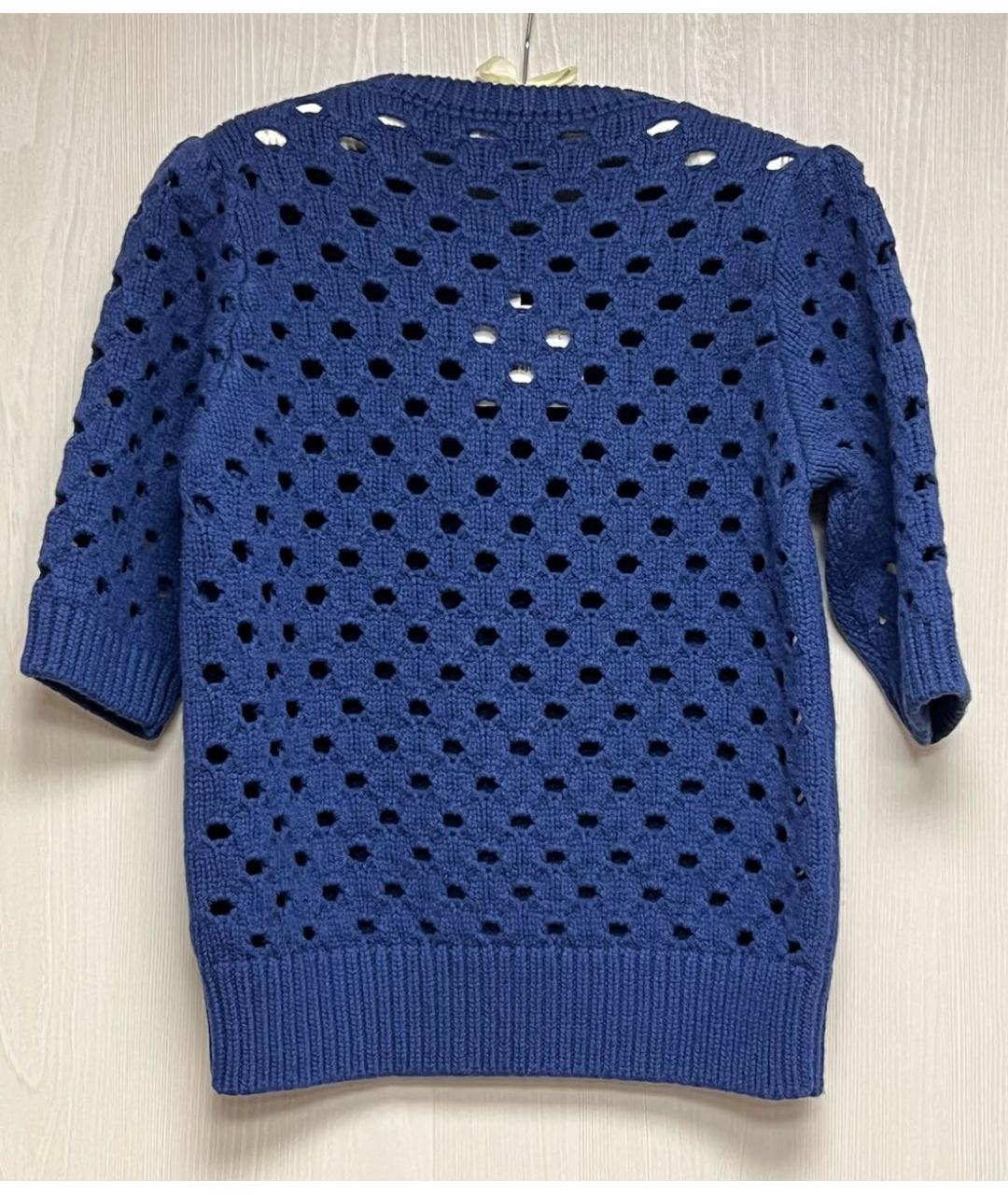 RED VALENTINO Синий шерстяной джемпер / свитер, фото 2