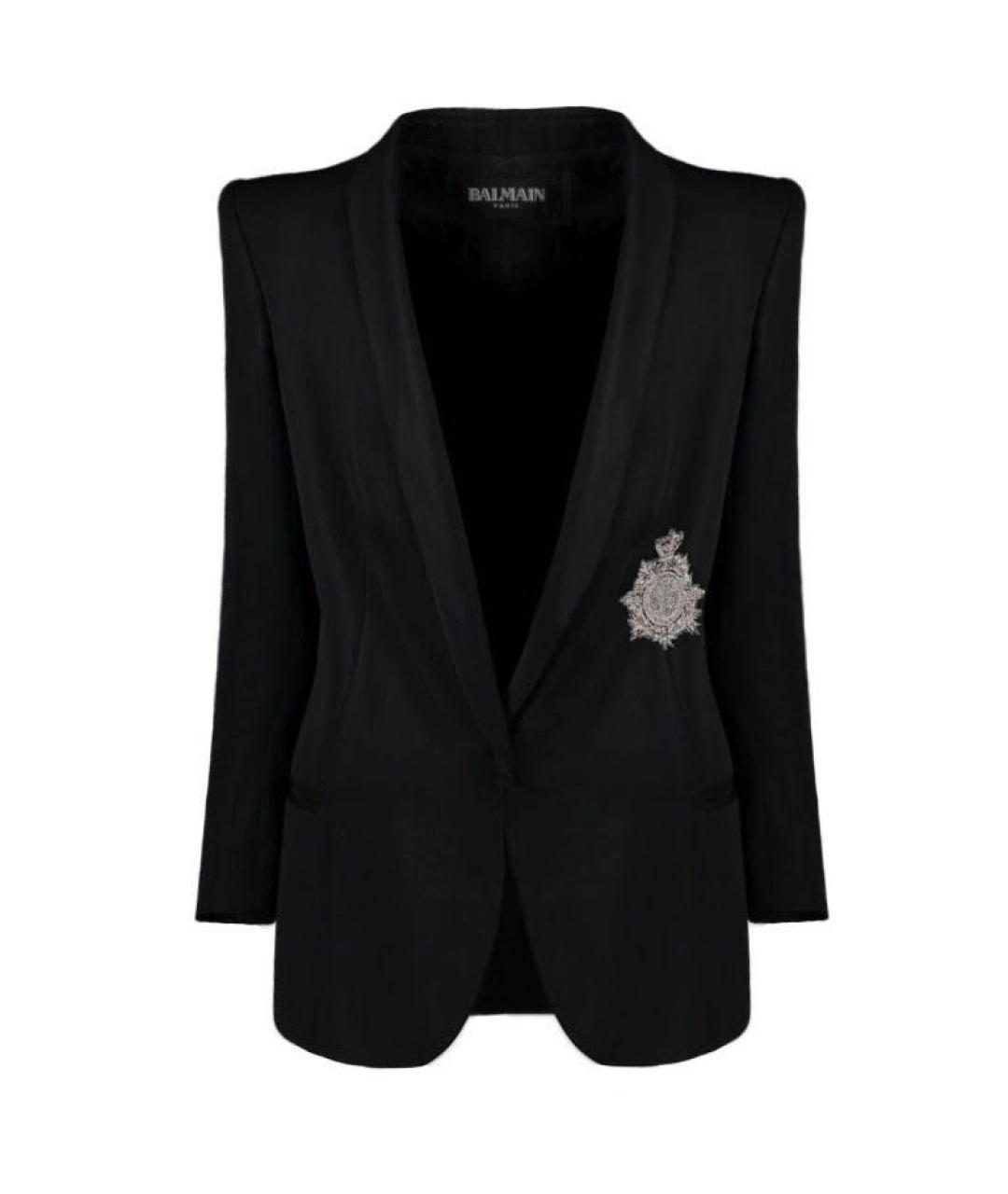 BALMAIN Черный шерстяной жакет/пиджак, фото 1