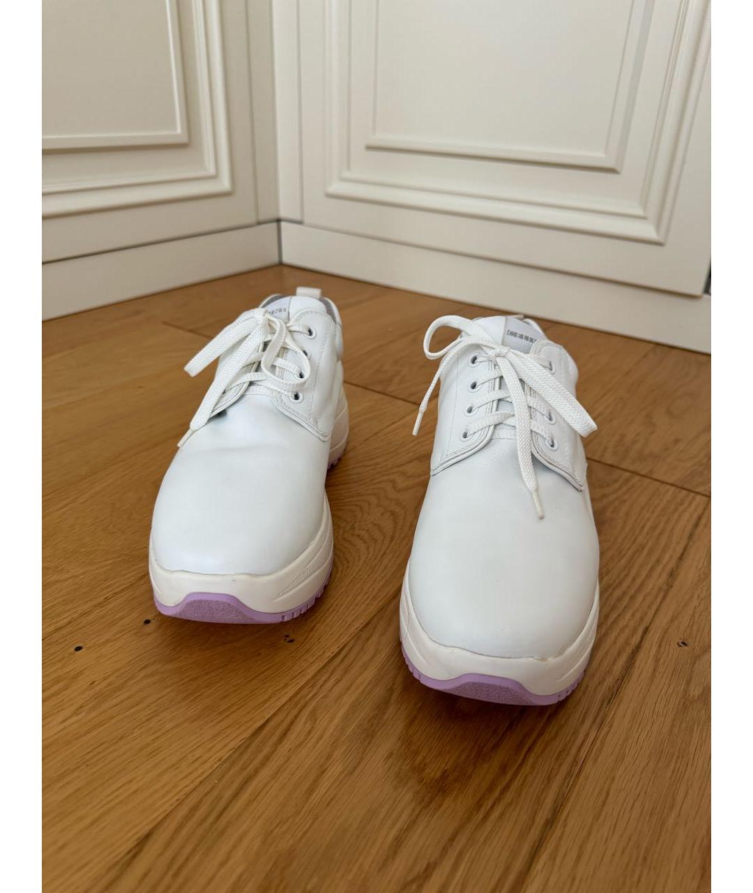 CELINE Белые кожаные кроссовки, фото 3