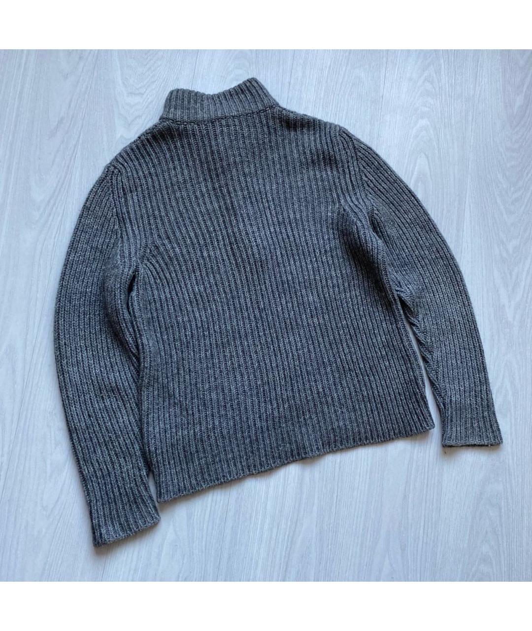 HUGO BOSS Серый шерстяной джемпер / свитер, фото 4