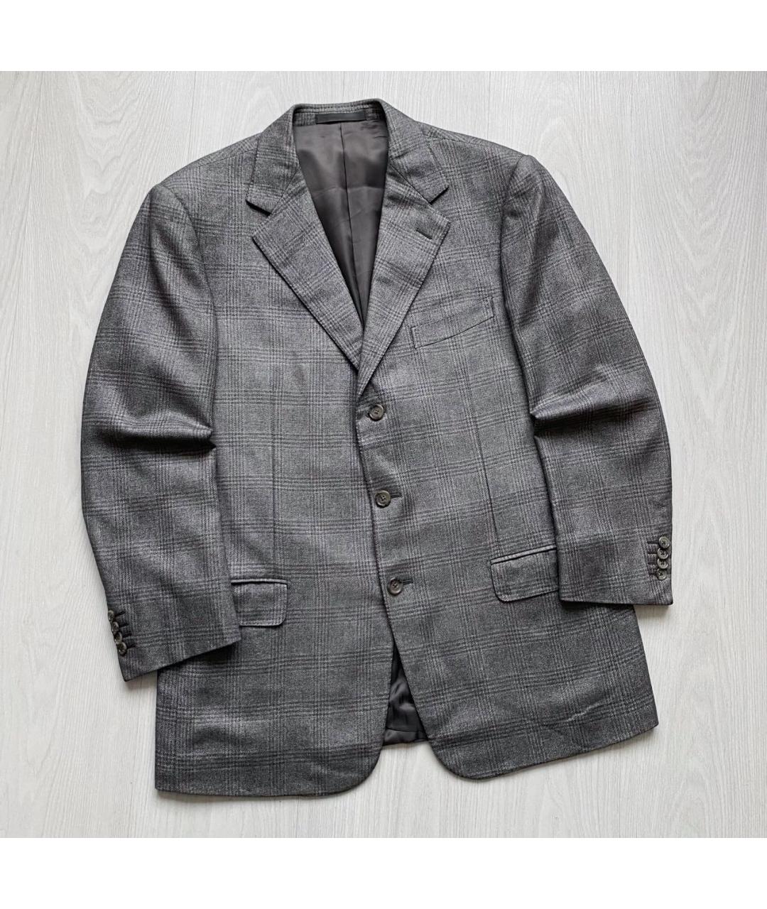 ERMENEGILDO ZEGNA Серый кашемировый пиджак, фото 9
