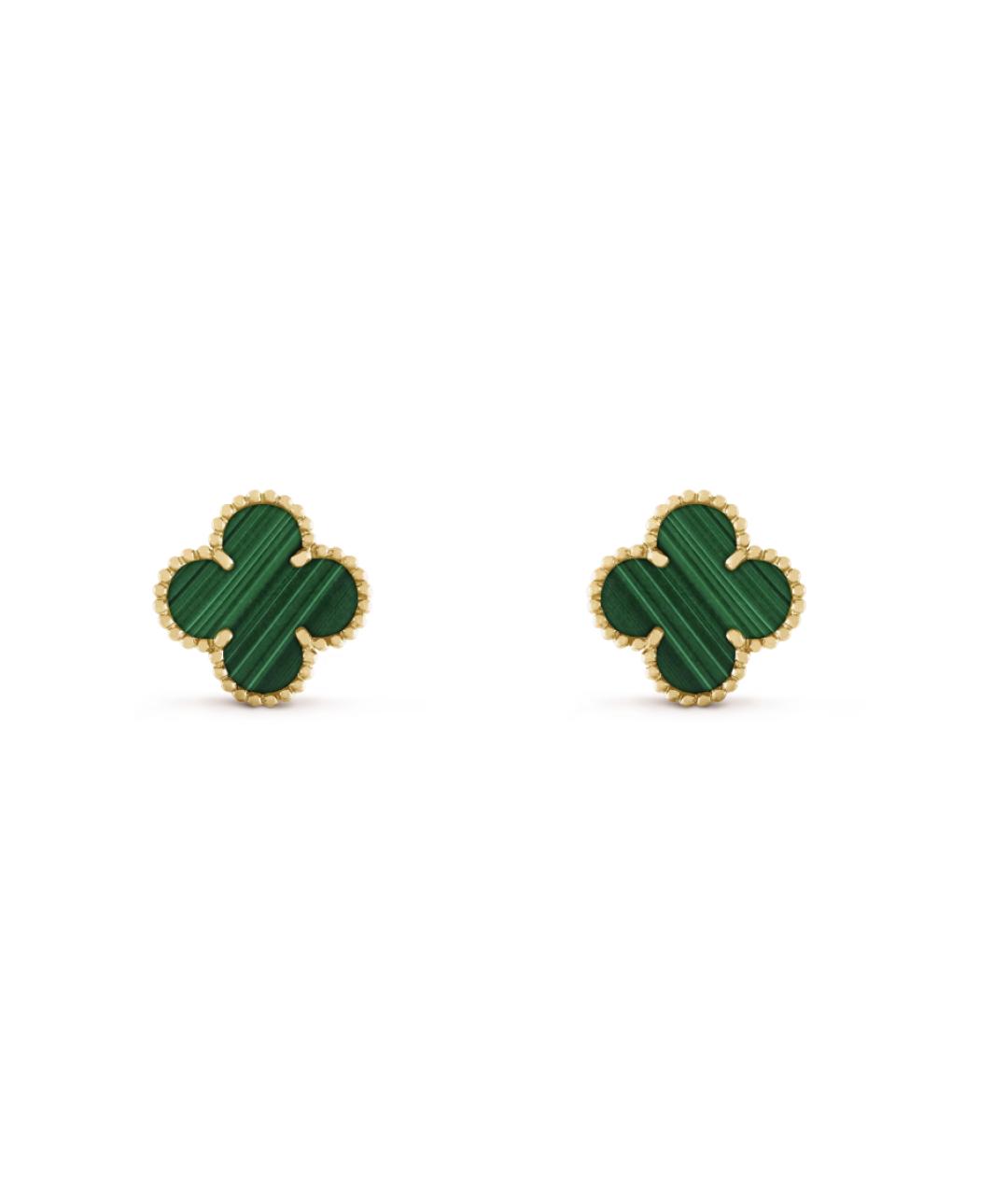 VAN CLEEF & ARPELS Зеленые серьги из желтого золота, фото 7