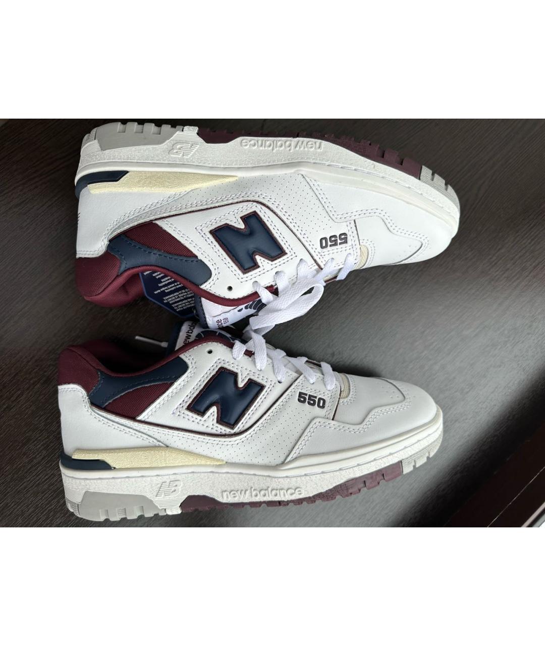 NEW BALANCE Белые кожаные кроссовки, фото 5