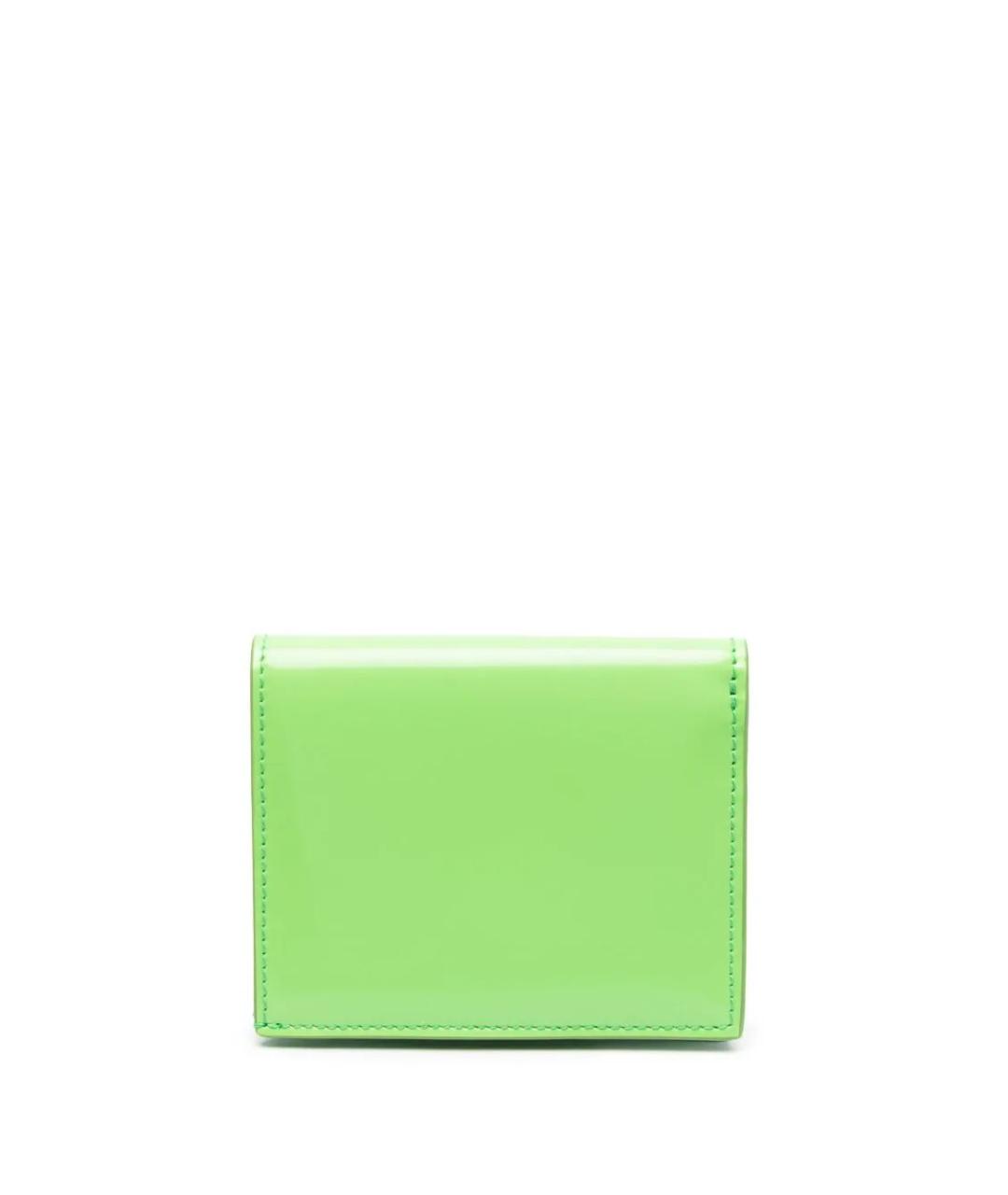 SALVATORE FERRAGAMO Зеленый кожаный кошелек, фото 2