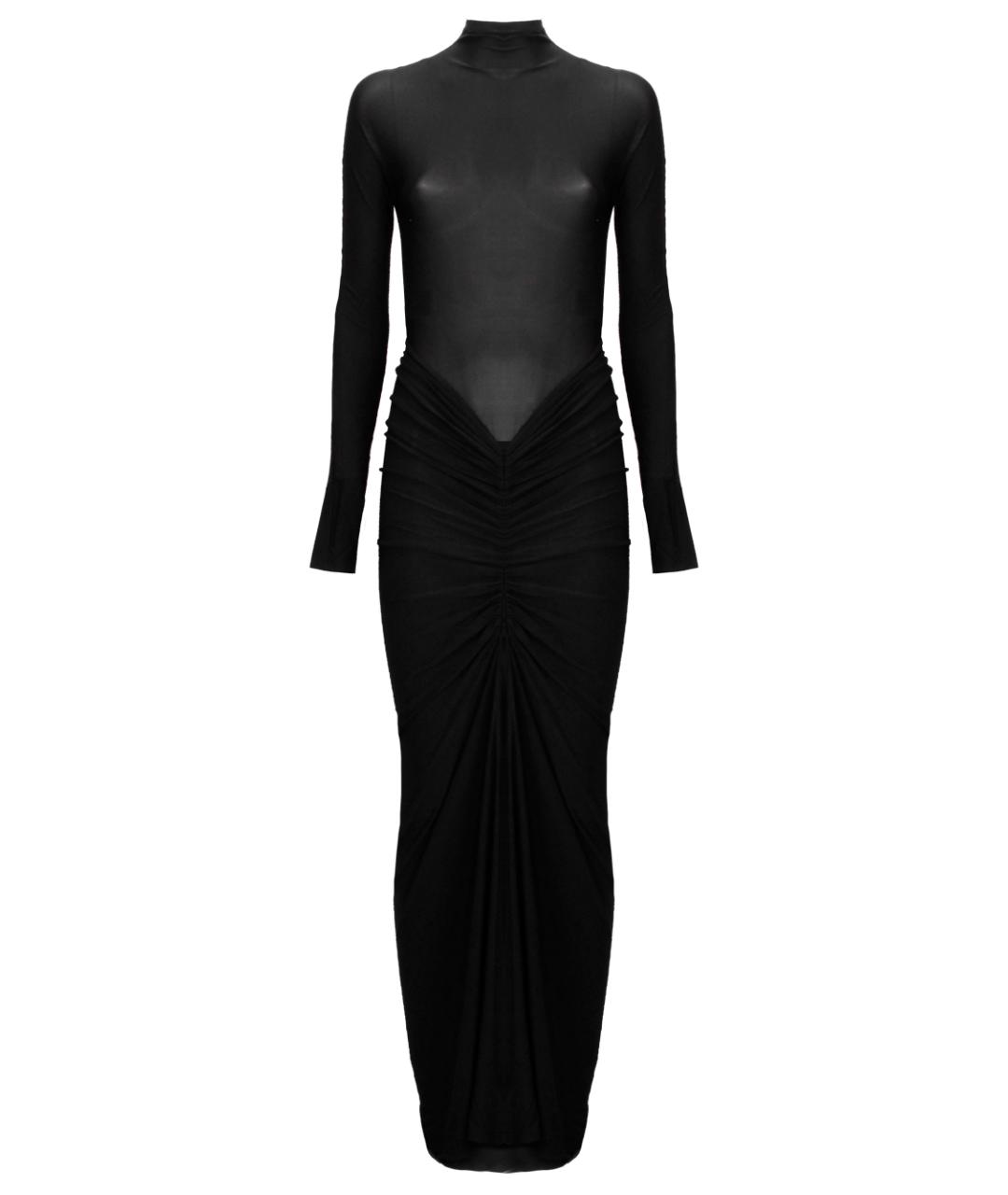 ALAIA Черное вискозное вечернее платье, фото 1