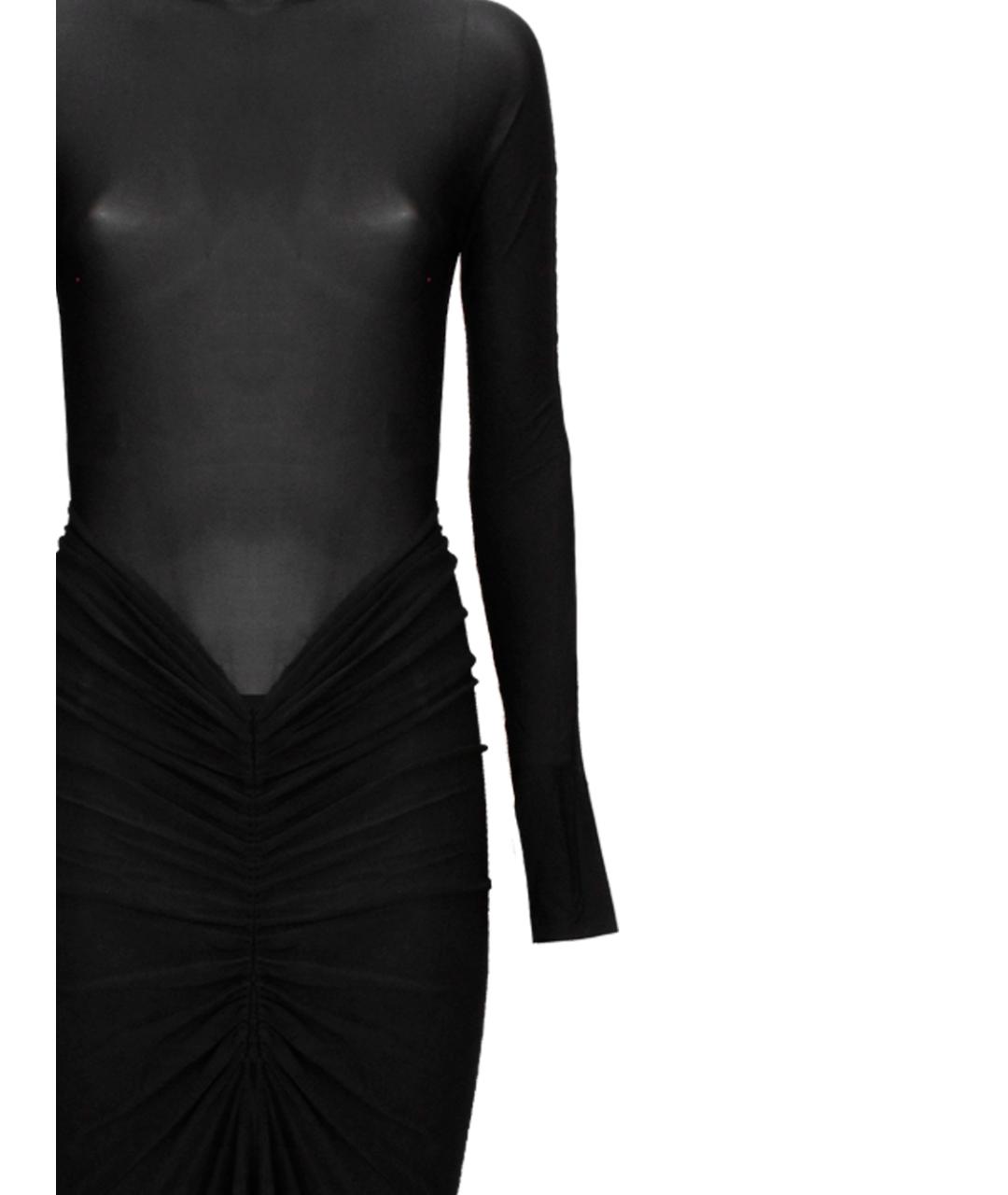 ALAIA Черное вискозное вечернее платье, фото 2