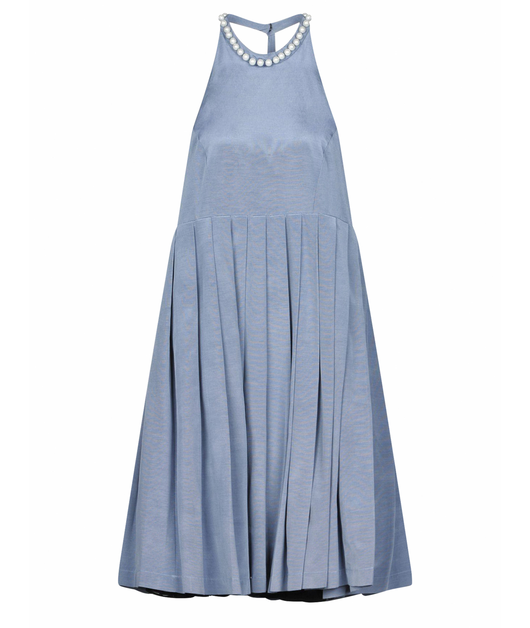 NATASHA ZINKO Голубое хлопковое вечернее платье, фото 1