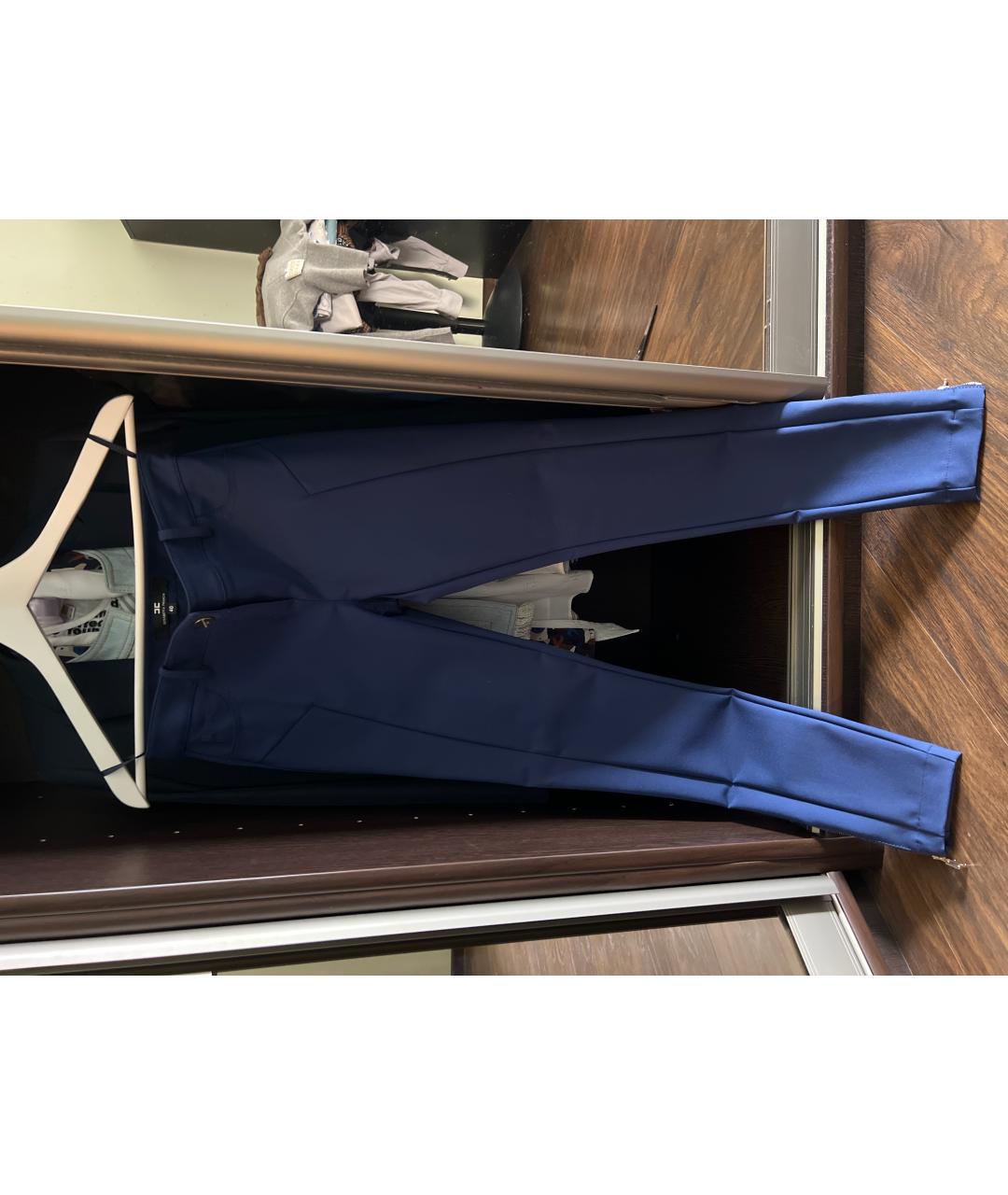 ELISABETTA FRANCHI Синий полиамидовый костюм с брюками, фото 3